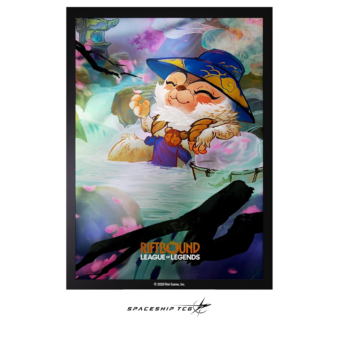 Riftbound League of Legends Teemo Art Sleeves 100 count card protectors Spiritforged Spirit Blossom collection Spaceship TCG Spain