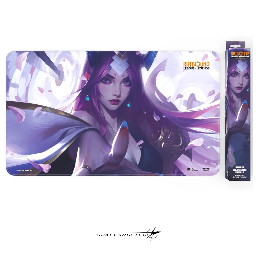 Riftbound League of Legends Irelia Playmat Spiritforged Spirit Blossom collection premium neoprene Spaceship TCG Spain