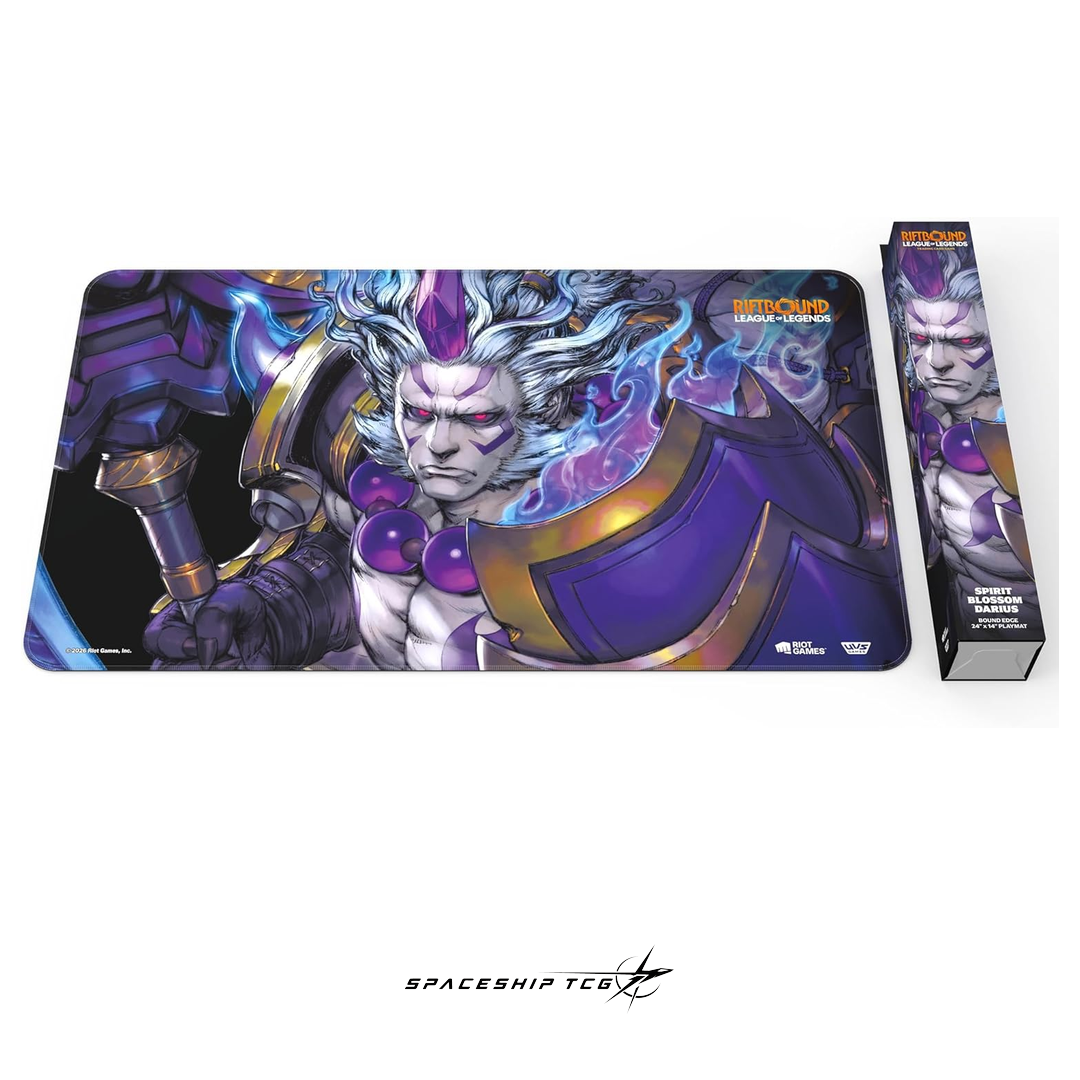 Riftbound League of Legends Darius Playmat Spiritforged Spirit Blossom collection premium neoprene Spaceship TCG Spain