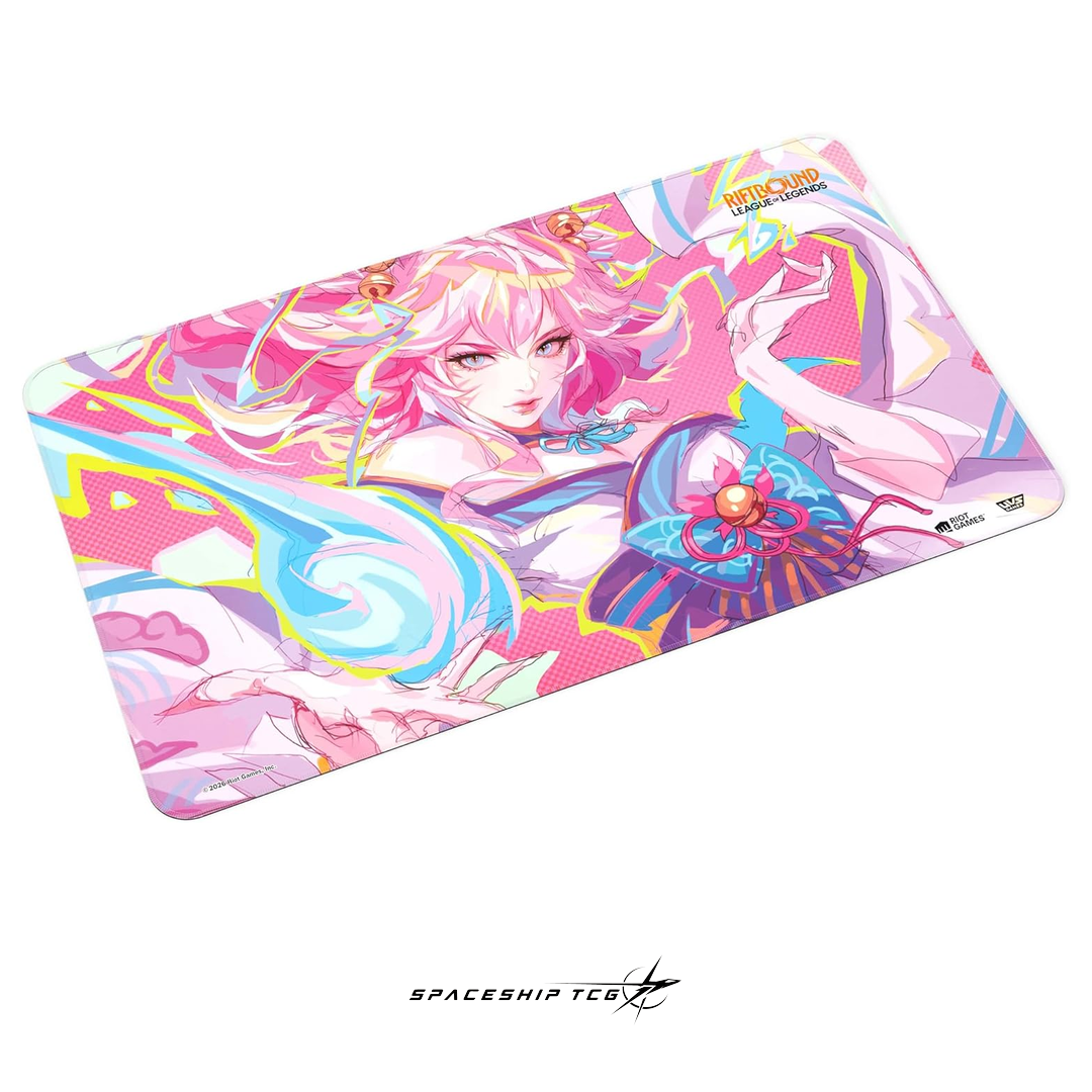 Riftbound League of Legends Irelia Playmat Spiritforged Spirit Blossom collection premium neoprene Spaceship TCG Spain