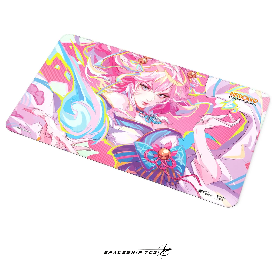 Riftbound League of Legends Irelia Playmat Spiritforged Spirit Blossom collection premium neoprene Spaceship TCG Spain