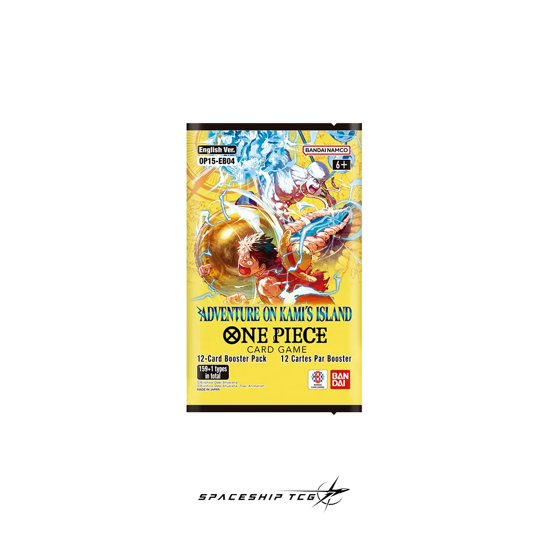 One Piece card game booster pack on a white background