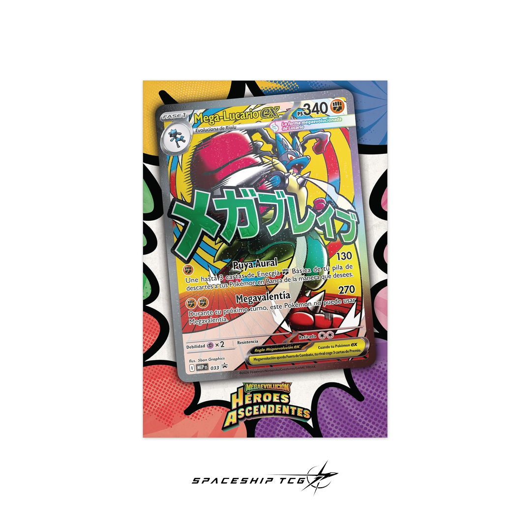 Card game packaging with colorful design and character illustration on a white background