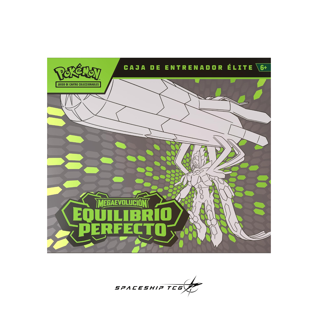 Pokémon trading card game box with a spider-like creature illustration on a green and gray background.