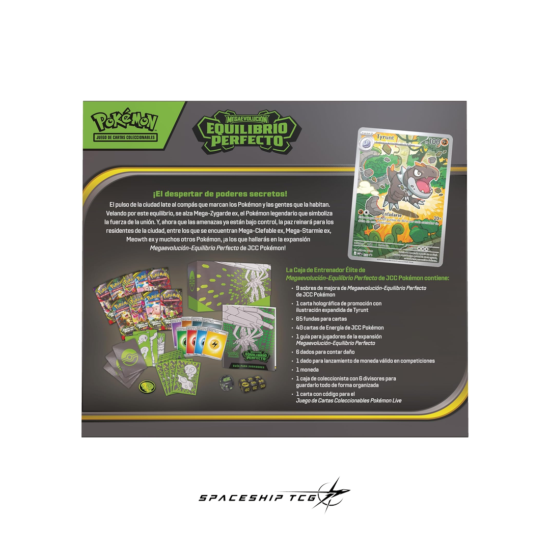 Pokémon trading card game packaging with cards and text on a dark background