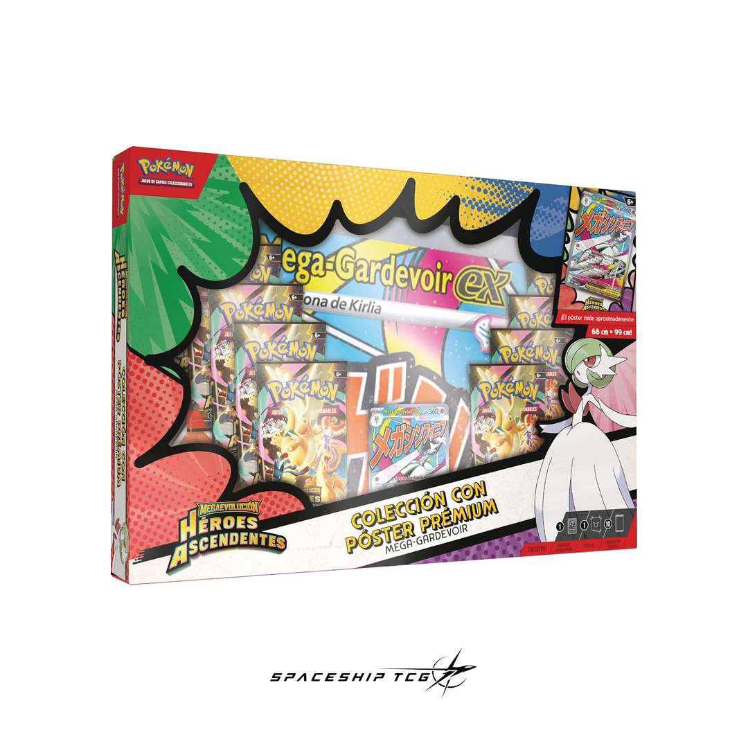 Pokémon trading card game packaging with Ega-Gardevoir EX and other cards on a white background