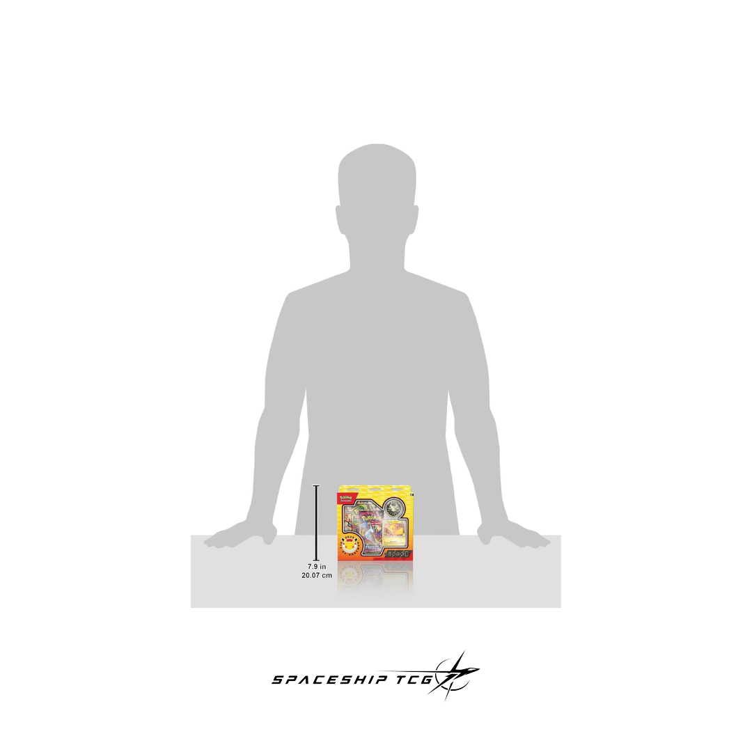 Mannequin silhouette with a small box on a white background, featuring 'Spaceship TCG' branding.