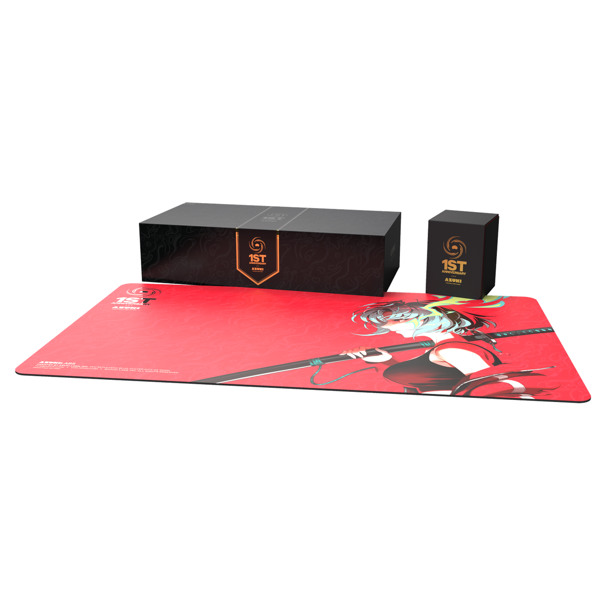 Sealed Azuki TCG 1st Anniversary Premium Collection box with alternate-art cards, Ultra PRO playmat, and deck box - imagen 2