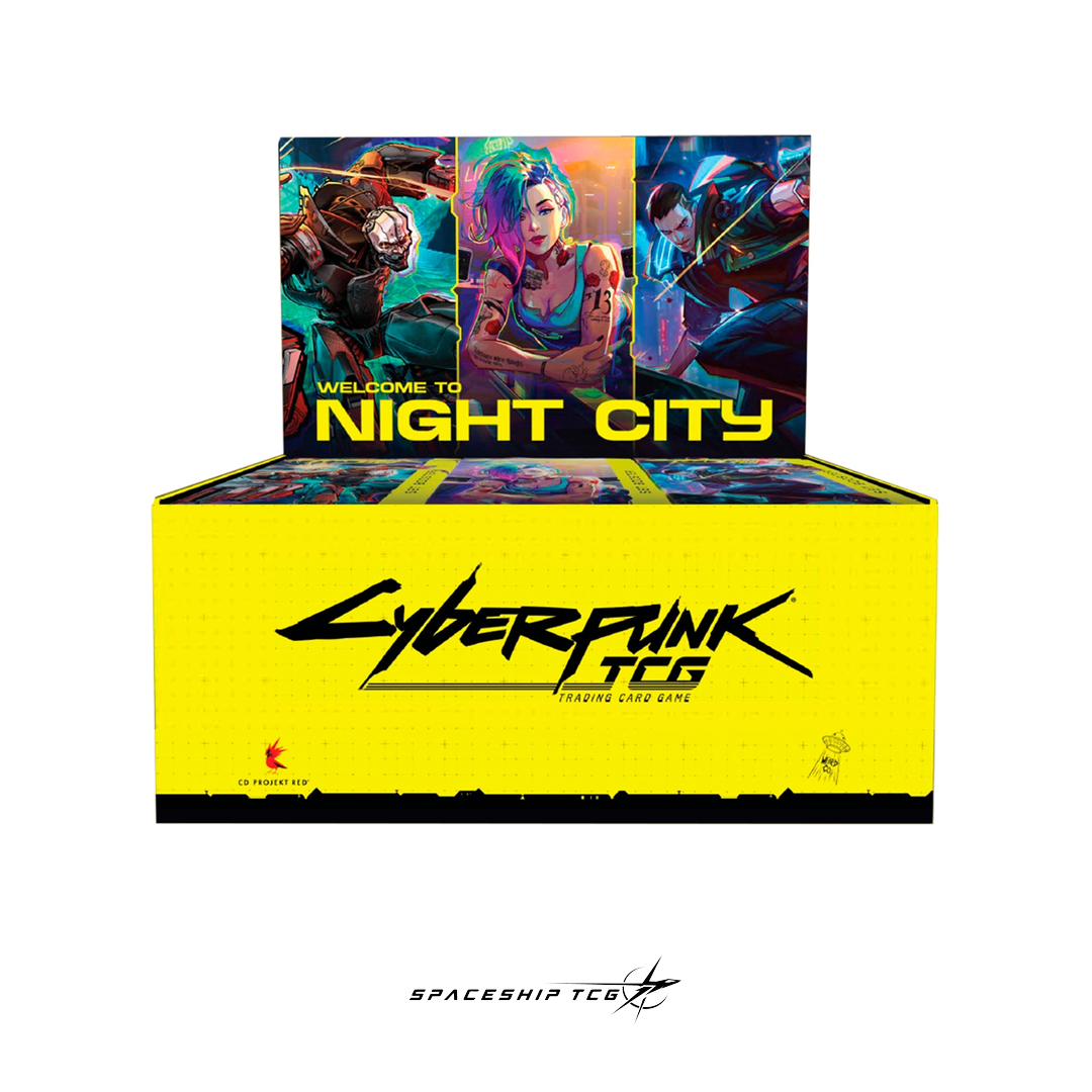 Cyberpunk TCG Booster Box Display Welcome to Night City English Edition with 24 booster packs 288 cards factory sealed