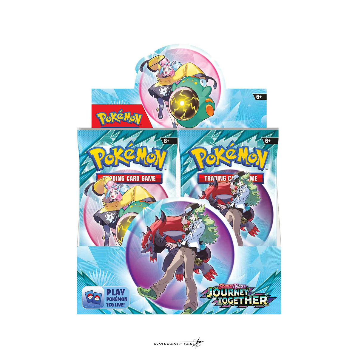 Pokémon TCG Journey Together SV09 Booster Box - 18 sealed booster packs featuring Trainer-Pokémon partnerships