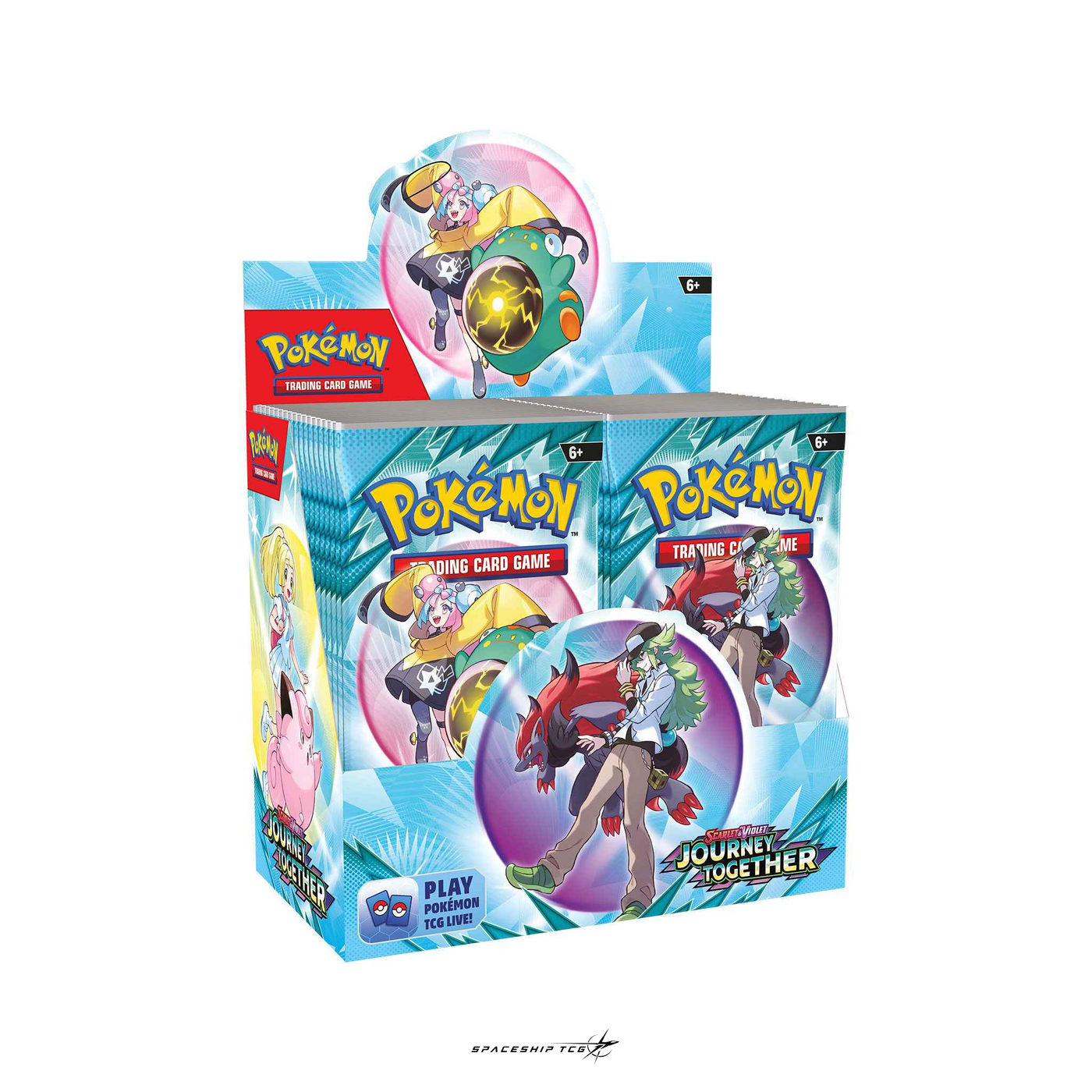 Pokémon TCG Journey Together SV09 Booster Box - 18 sealed booster packs featuring Trainer-Pokémon partnerships