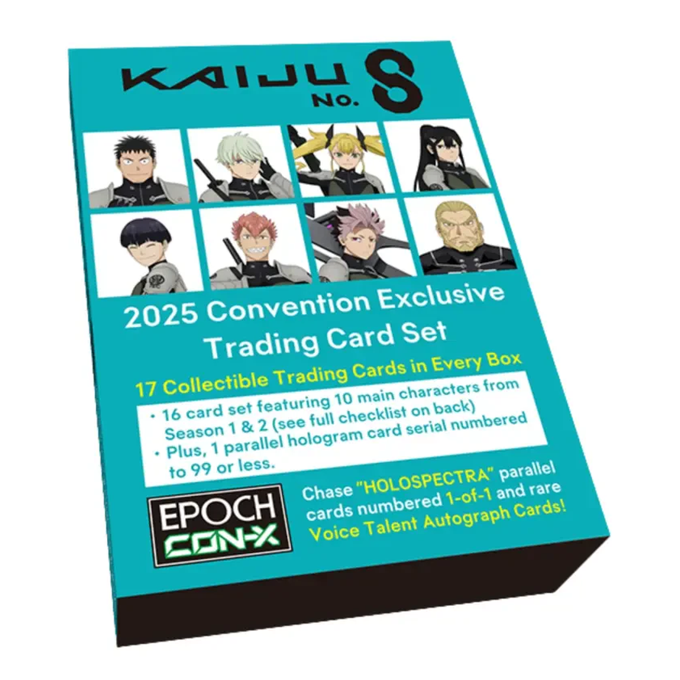 Epoch KAIJU NO. 8 2025 Convention Exclusive Trading Card Box, factory-sealed English-language packaging