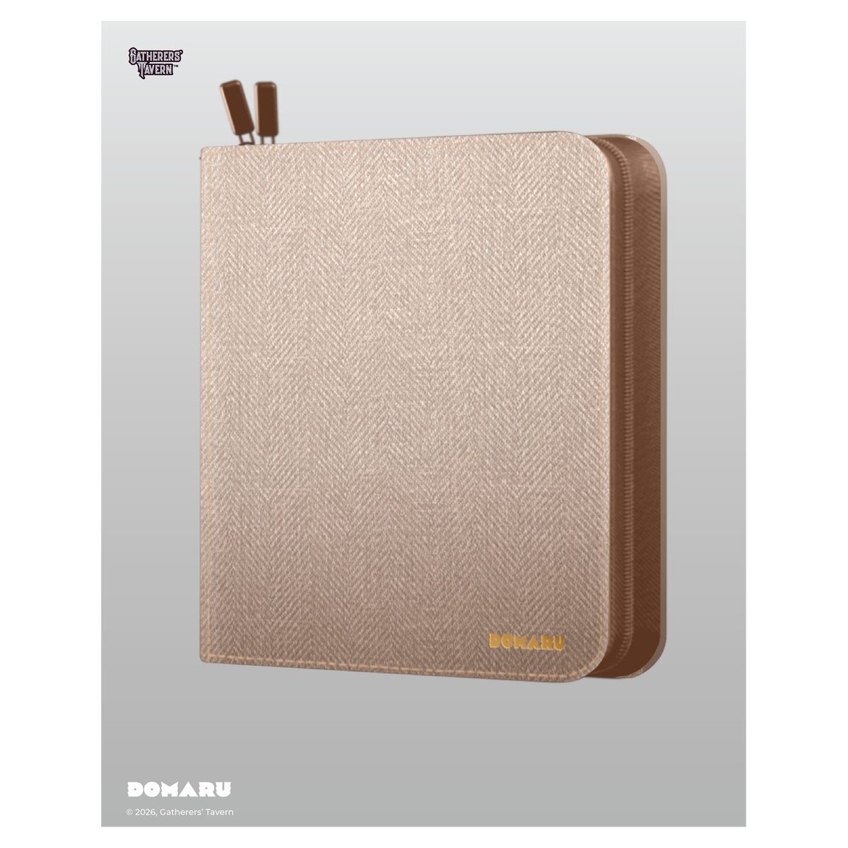 DOMARU 12-Pocket Binder in five colors: Alabaster, Carnelian, Lazulite, Malachite, and Obsidian - Alabaster