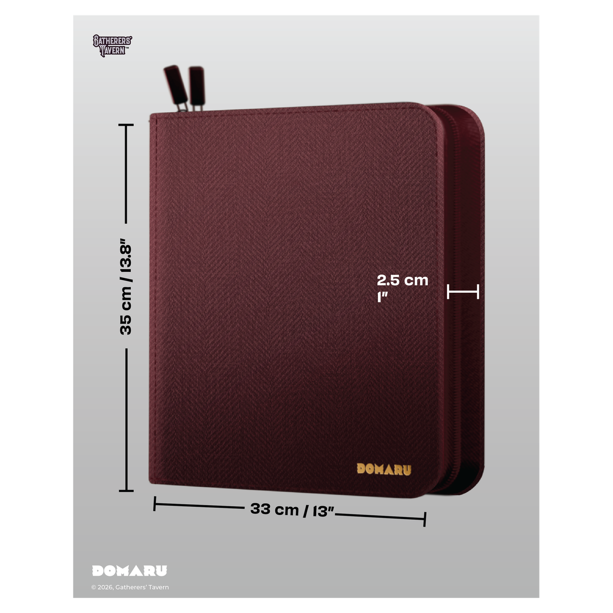 DOMARU 12-Pocket Binder in five colors: Alabaster, Carnelian, Lazulite, Malachite, and Obsidian - Carnelian - imagen 4