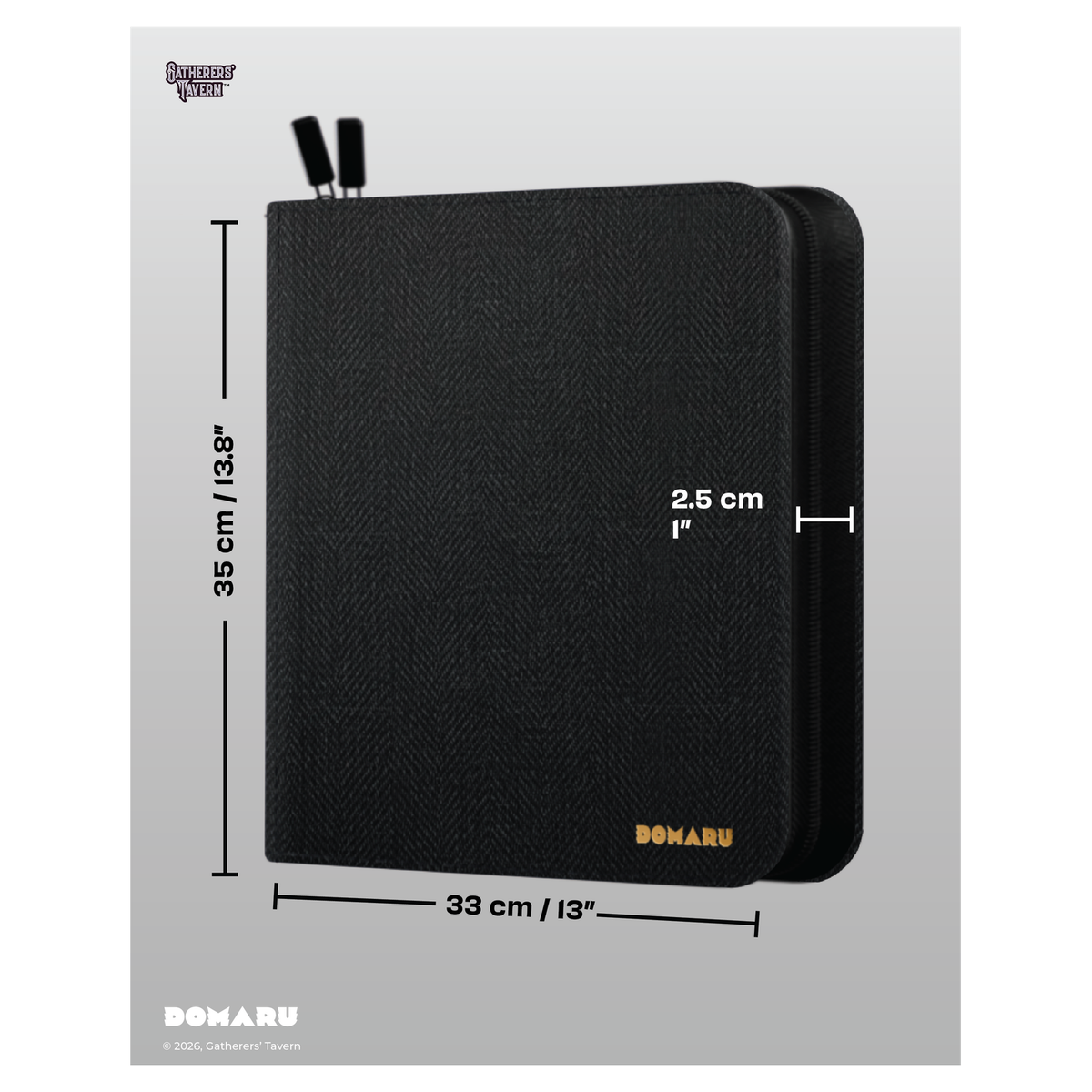 DOMARU 12-Pocket Binder in five colors: Alabaster, Carnelian, Lazulite, Malachite, and Obsidian - Obsidian - imagen 10