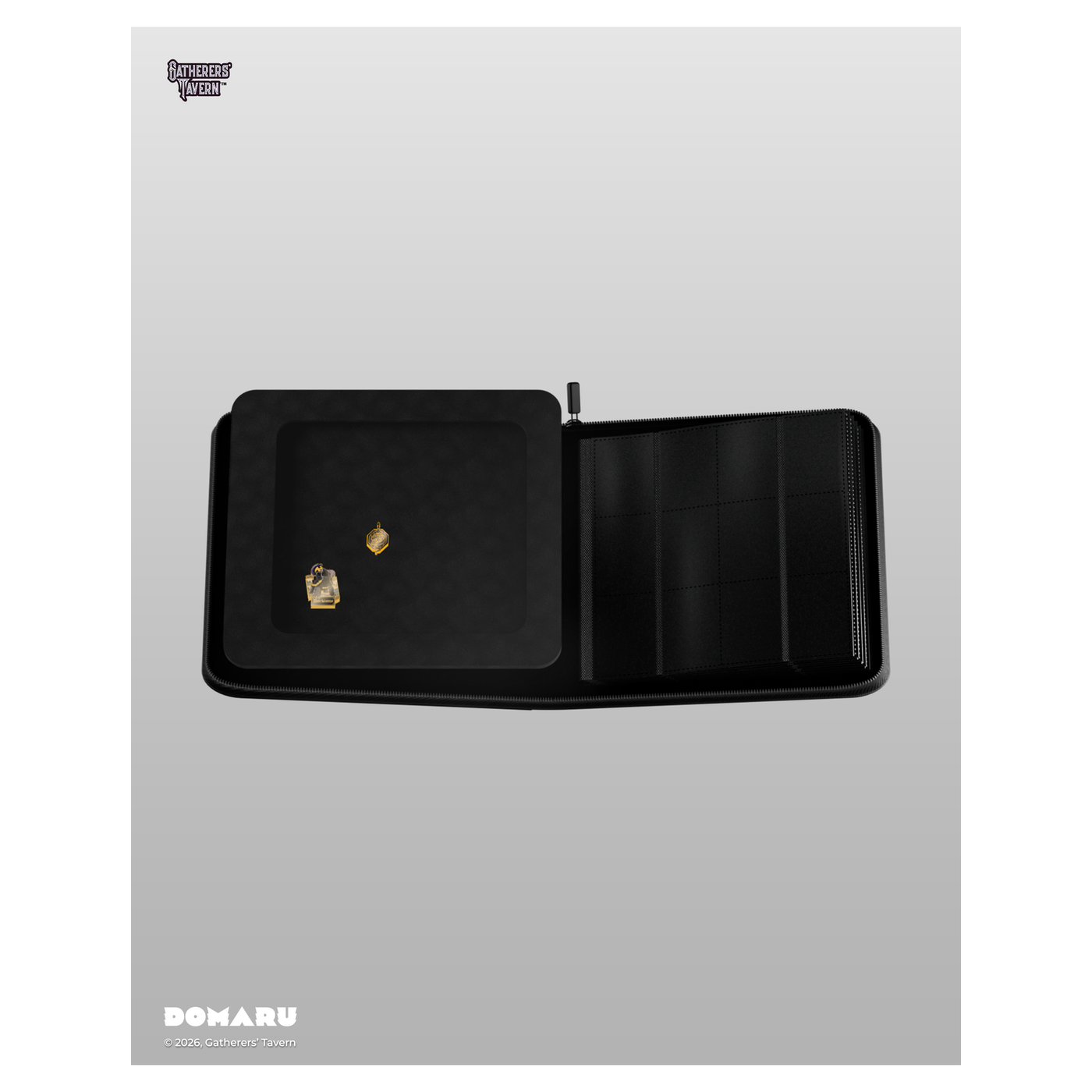 12-pocket DOMARU Deco Pin Binder with clear protective cover and 2 unique Sacred Beasts collectible - Dark Warrior - imagen 7