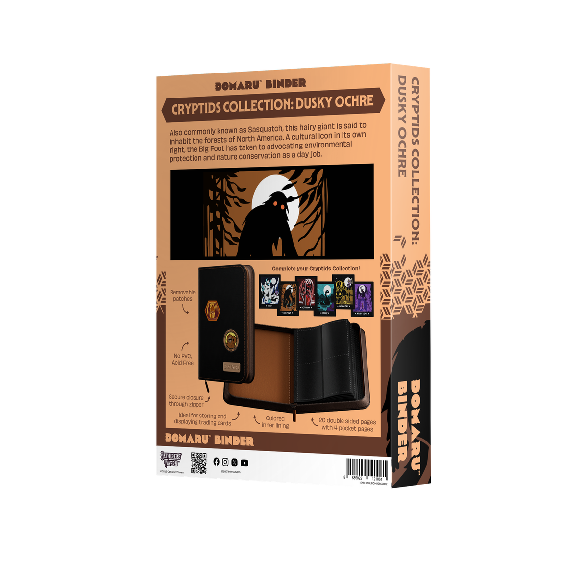 DOMARU 4-Pocket Binder Cryptids Collection by Gatherers' Tavern with removable patch fasteners - Dusky Ochre - imagen 8
