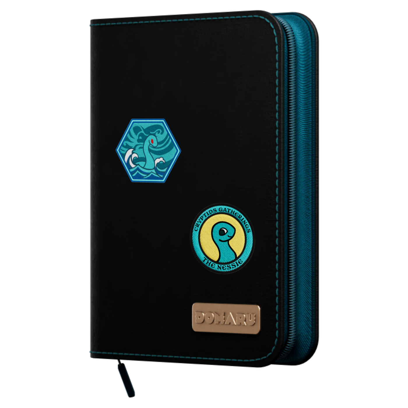 DOMARU 4-Pocket Binder Cryptids Collection by Gatherers' Tavern with removable patch fasteners - Turquoise Loch - imagen 21