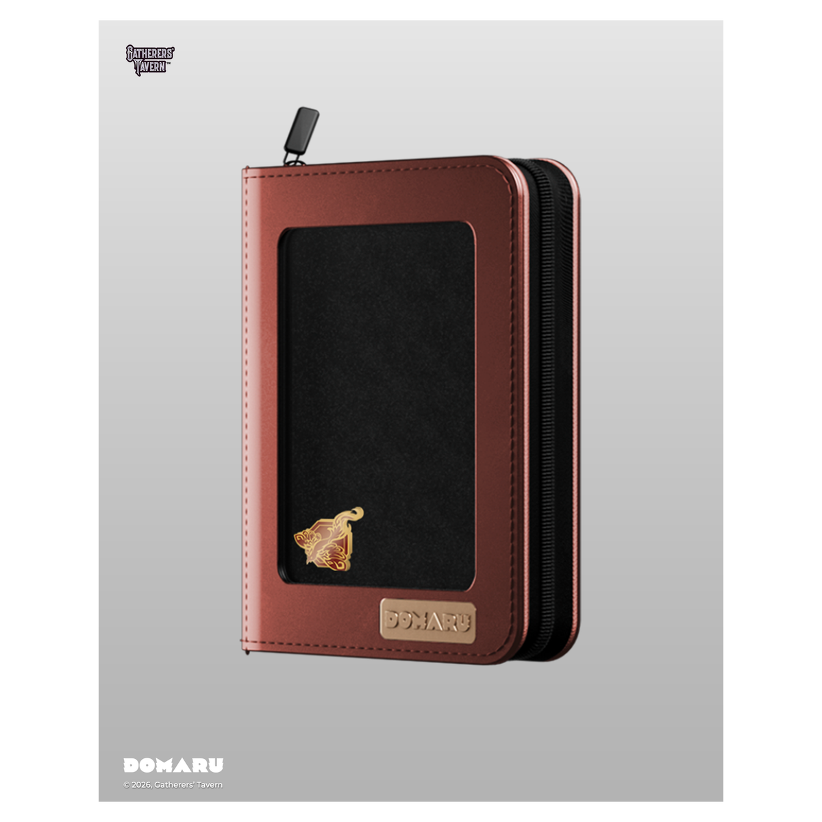 DOMARU 4-Pocket Deco Pin Binder in Azure Sovereign with clear protective cover for displayin - Vermilion Radiance - imagen 15