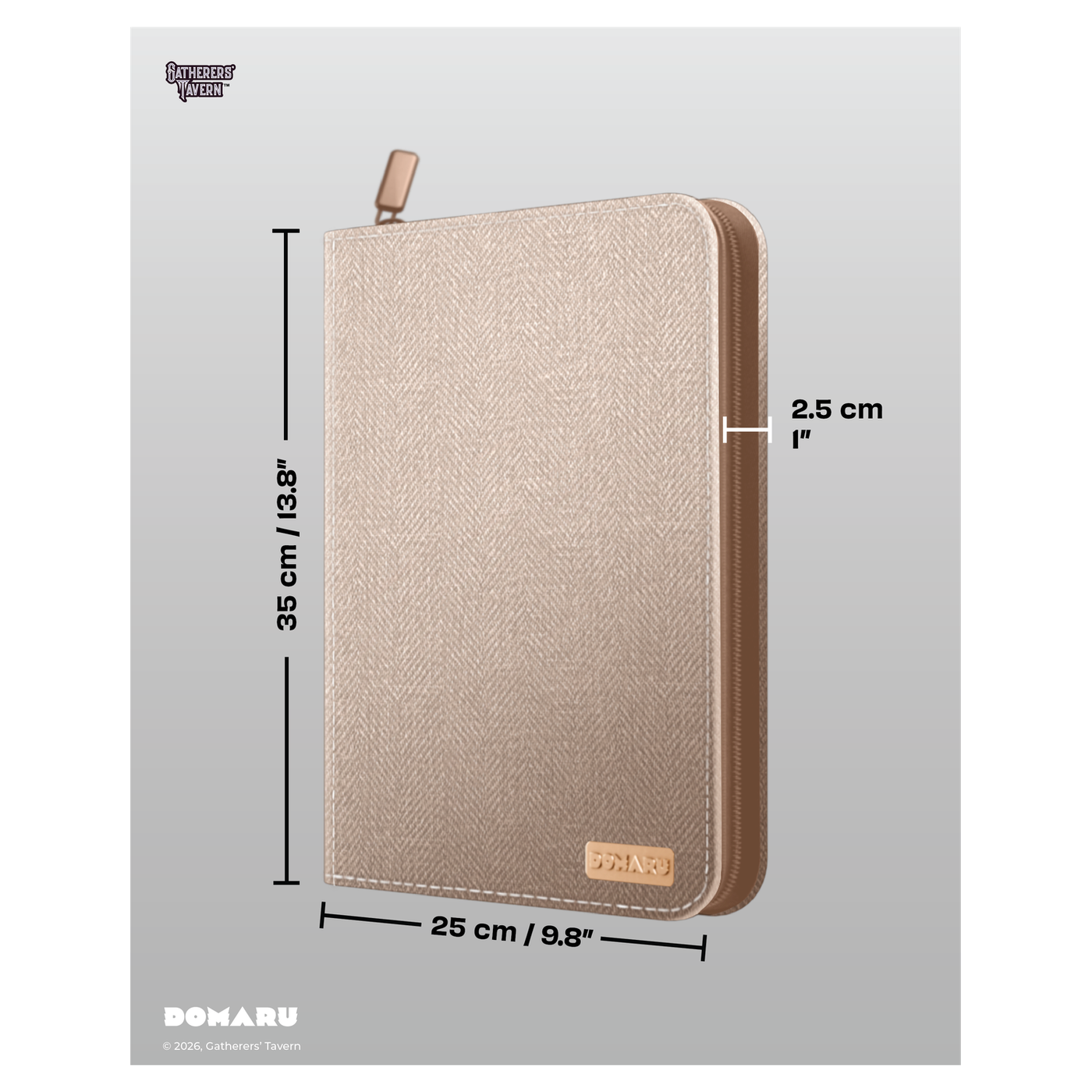 DOMARU 9-Pocket Binder in Alabaster color - refined card storage case - Alabaster - imagen 3
