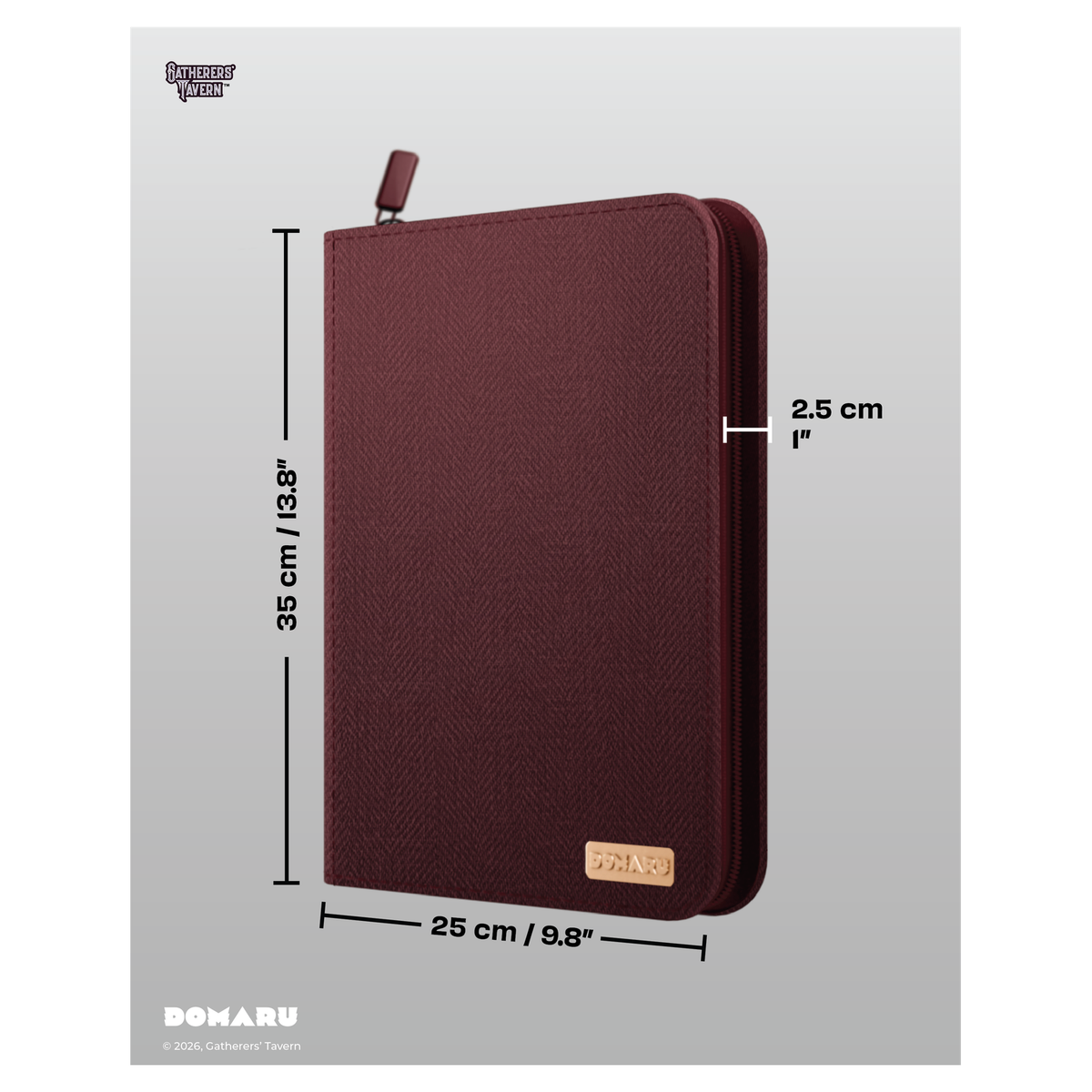 DOMARU 9-Pocket Binder in Alabaster color - refined card storage case - Carnelian - imagen 6