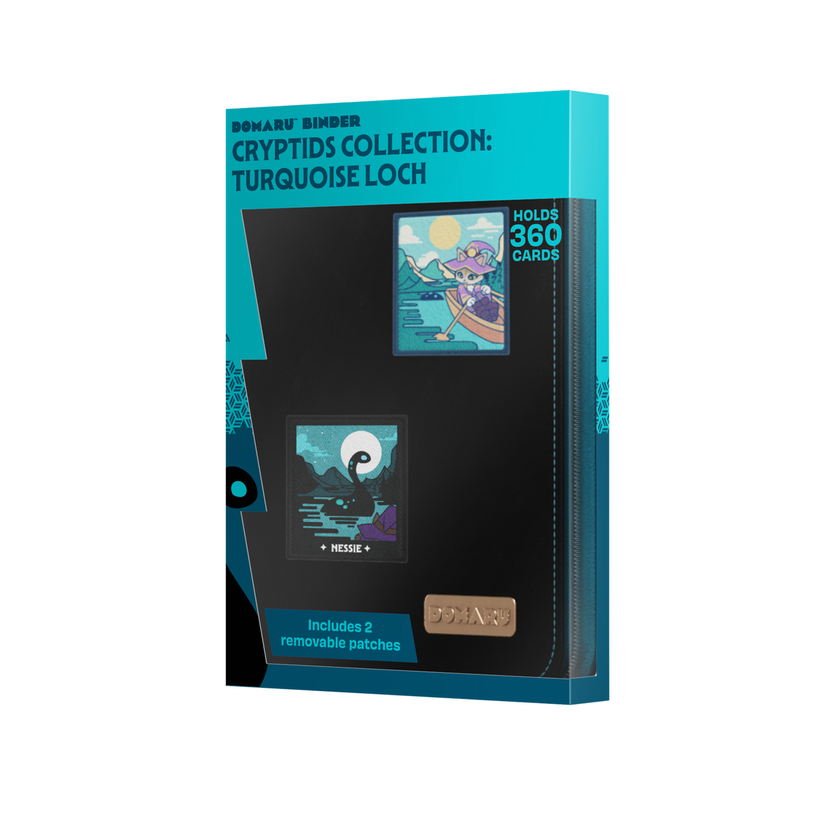 Modular 9-pocket binder with removable patch fasteners from Gatherers' Tavern's Cryptids Collect - Turquoise Loch - imagen 19