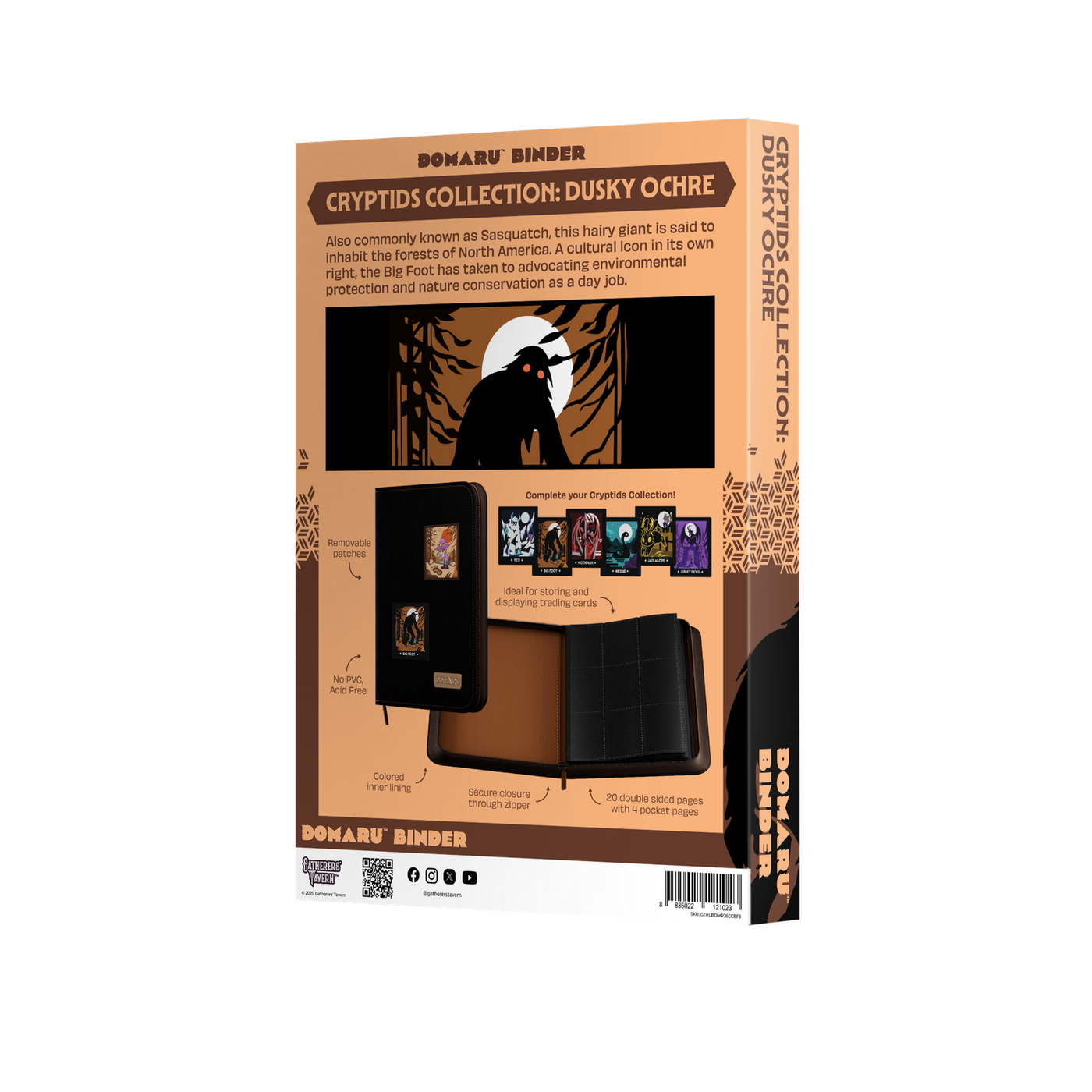 Modular 9-pocket binder with removable patch fasteners from Gatherers' Tavern's Cryptids Collection - Dusky Ochre - imagen 8