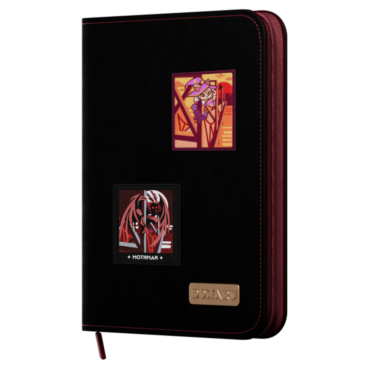 Modular 9-pocket binder with removable patch fasteners from Gatherers' Tavern's Cryptids Collection - Crimson Glow - imagen 3