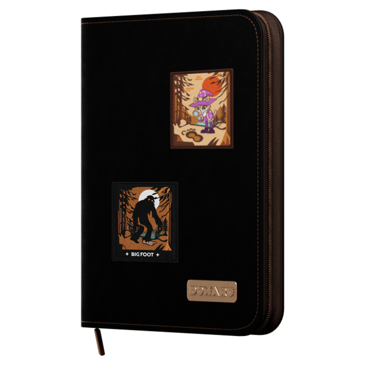 Modular 9-pocket binder with removable patch fasteners from Gatherers' Tavern's Cryptids Collection - Dusky Ochre - imagen 9