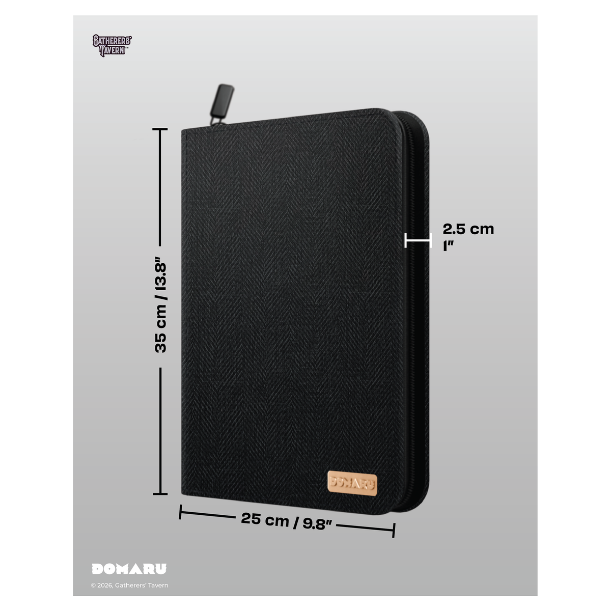 DOMARU 9-Pocket Binder in Alabaster color - refined card storage case - Obsidian - imagen 15