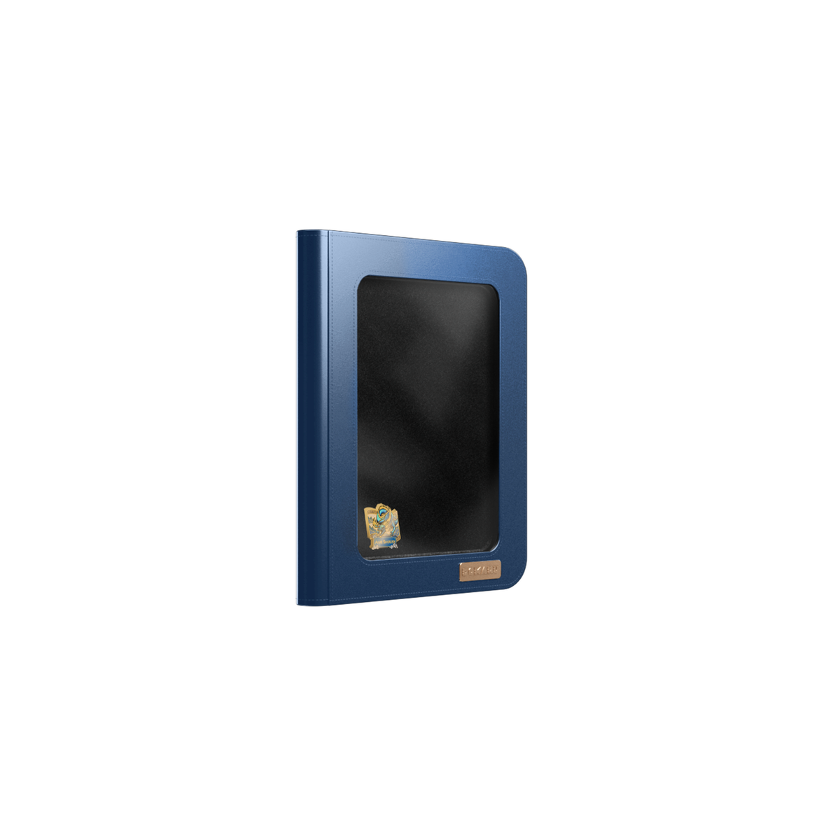 DOMARU 9-Pocket DECO PIN BINDER in Azure Sovereign showing clear cover with Sacred Beasts design - Azure Sovereign - imagen 2