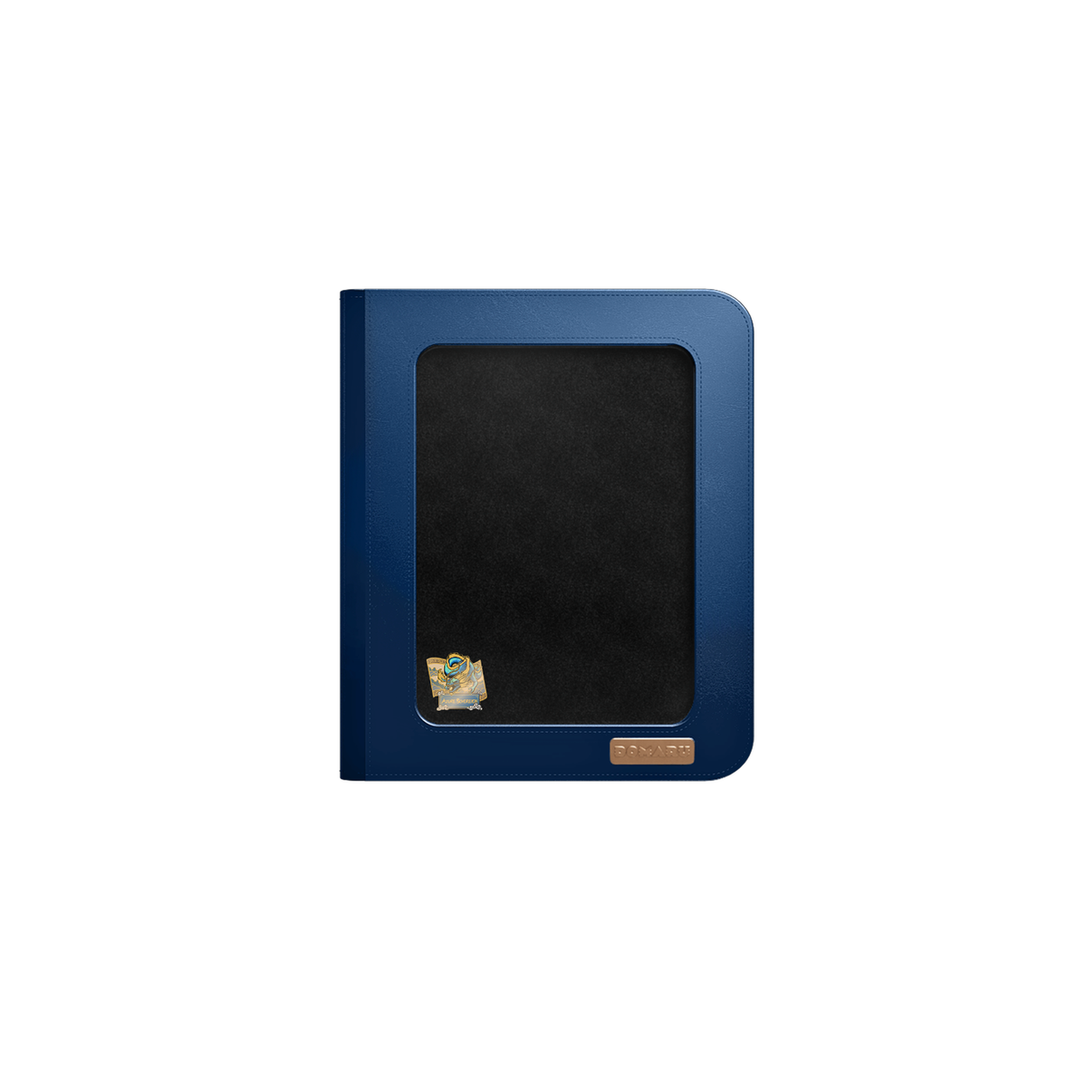 DOMARU 9-Pocket DECO PIN BINDER in Azure Sovereign showing clear cover with Sacred Beasts design - Azure Sovereign - imagen 3