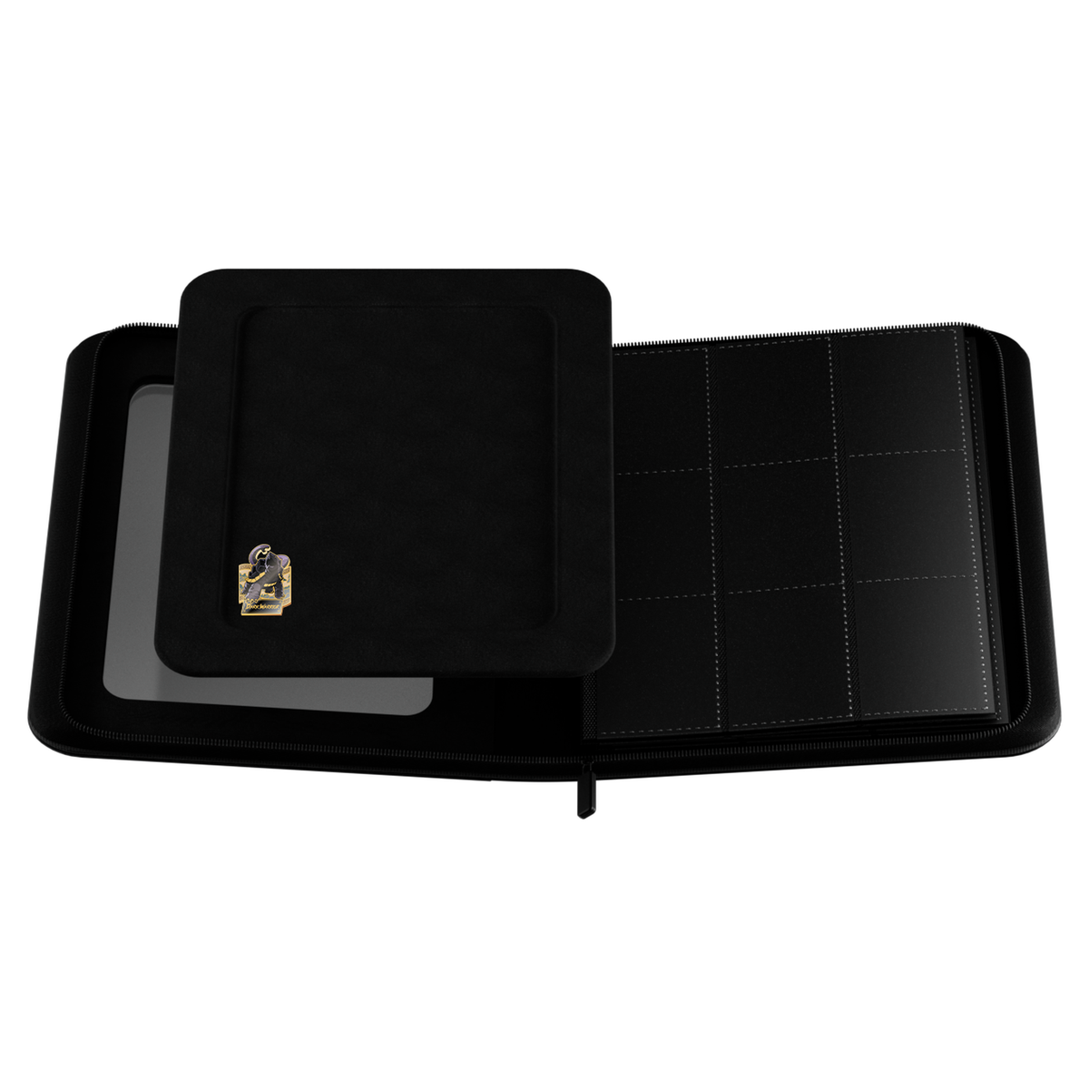 DOMARU 9-Pocket DECO PIN BINDER in Azure Sovereign showing clear cover with Sacred Beasts design, - Dark Warrior - imagen 10