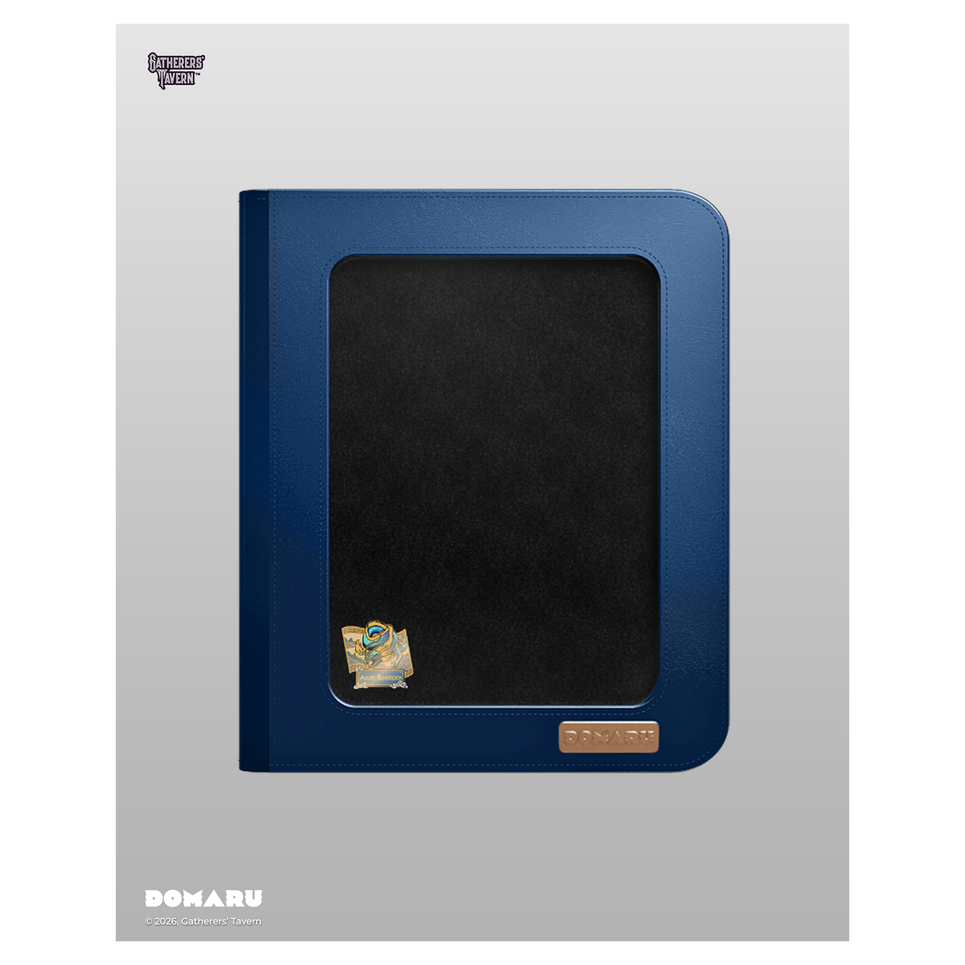 DOMARU 9-Pocket DECO PIN BINDER in Azure Sovereign showing clear cover with Sacred Beasts design - Azure Sovereign - imagen 5