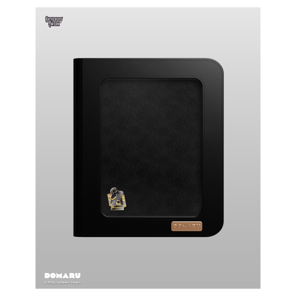 DOMARU 9-Pocket DECO PIN BINDER in Azure Sovereign showing clear cover with Sacred Beasts design, - Dark Warrior - imagen 11