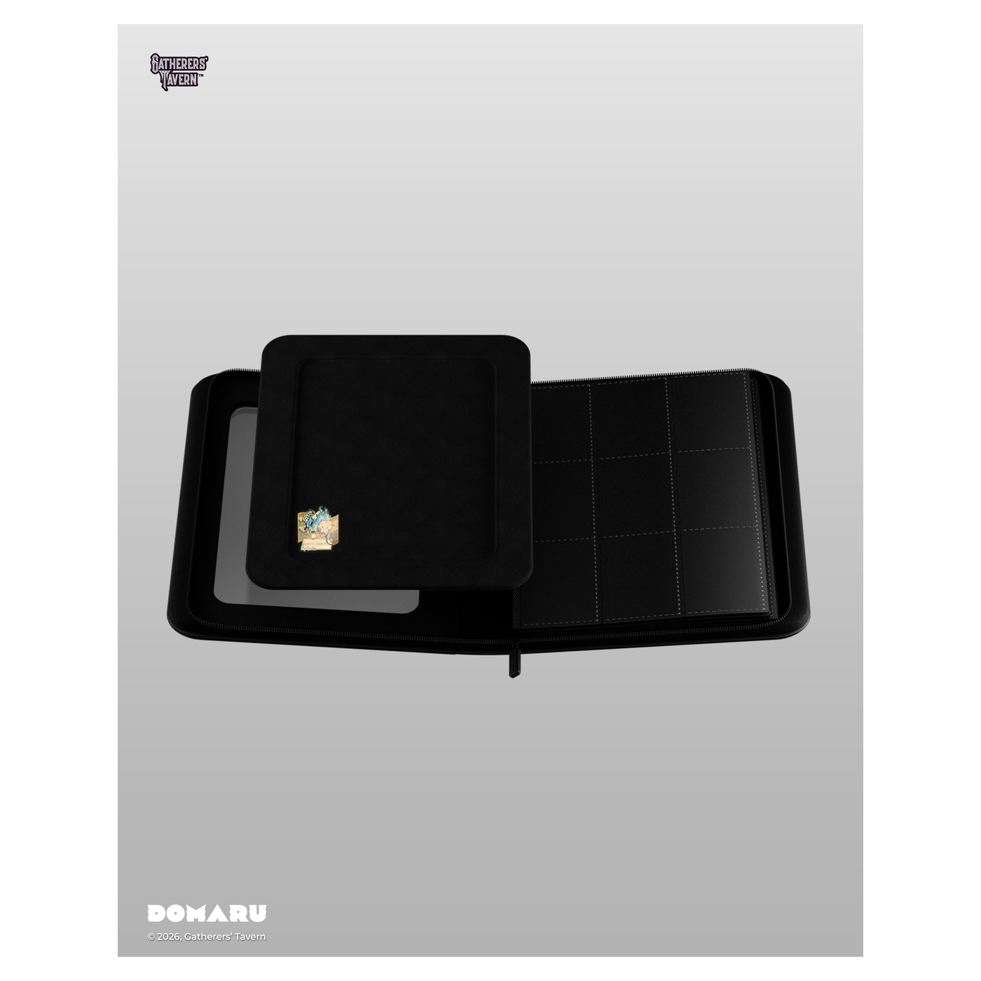 DOMARU 9-Pocket DECO PIN BINDER in Azure Sovereign showing clear cover with Sacred Beasts design, - White Arbiter - imagen 30