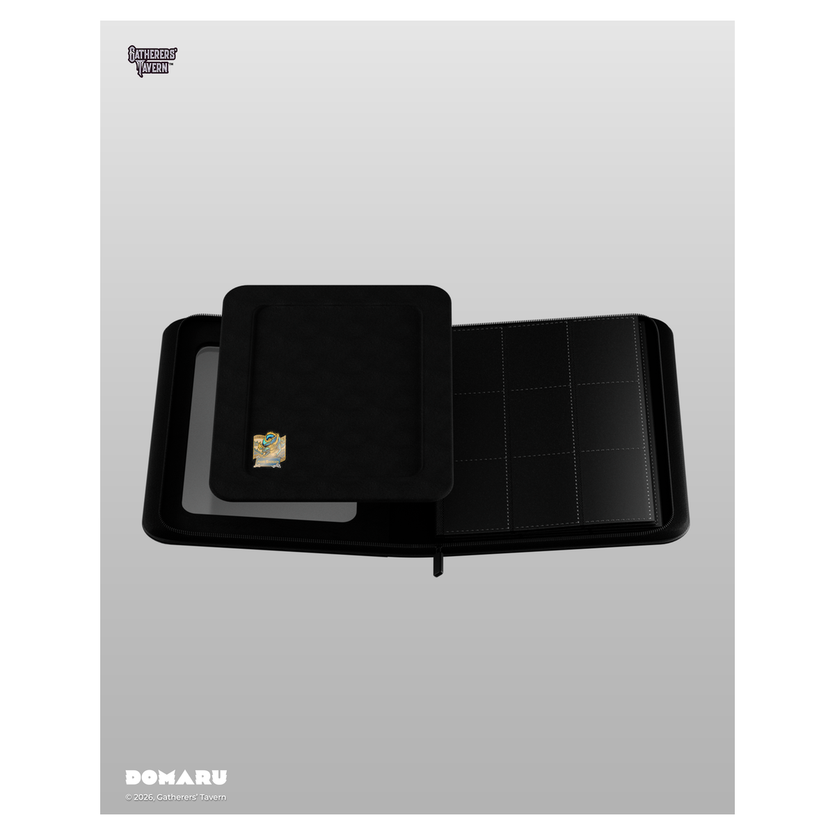 DOMARU 9-Pocket DECO PIN BINDER in Azure Sovereign showing clear cover with Sacred Beasts design - Azure Sovereign - imagen 6