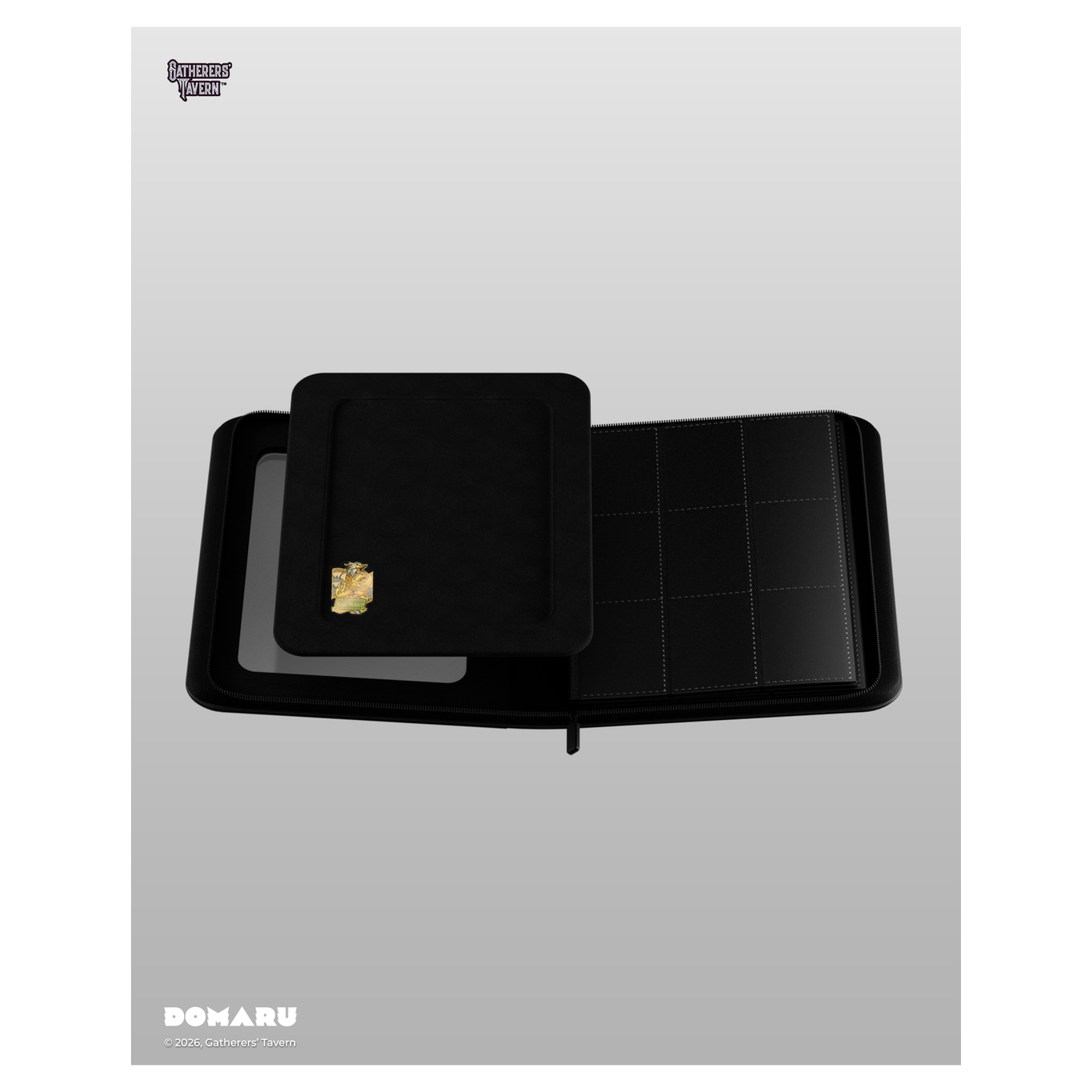 DOMARU 9-Pocket DECO PIN BINDER in Azure Sovereign showing clear cover with Sacred Beasts design, i - Sage Herald - imagen 18