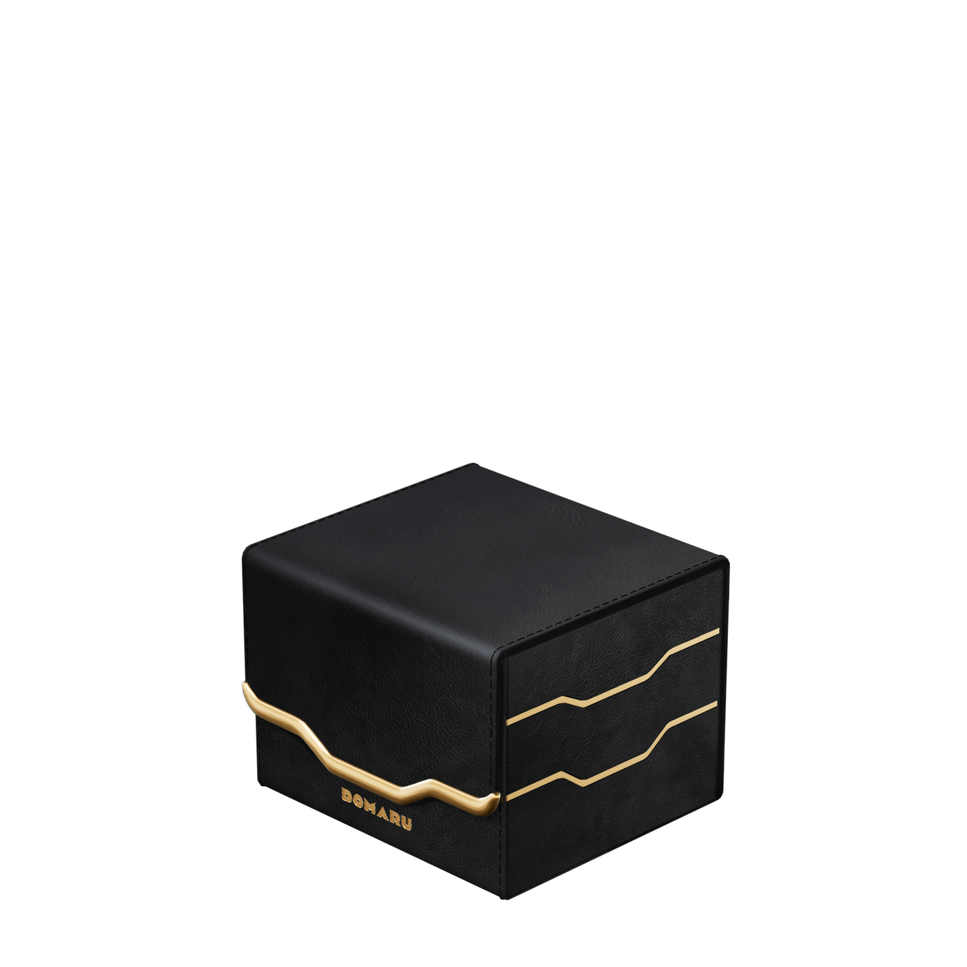 DOMARU Armory Horizon 100+ deck box with textured exterior, metallic accents, and magnetic closure - Slate - imagen 25