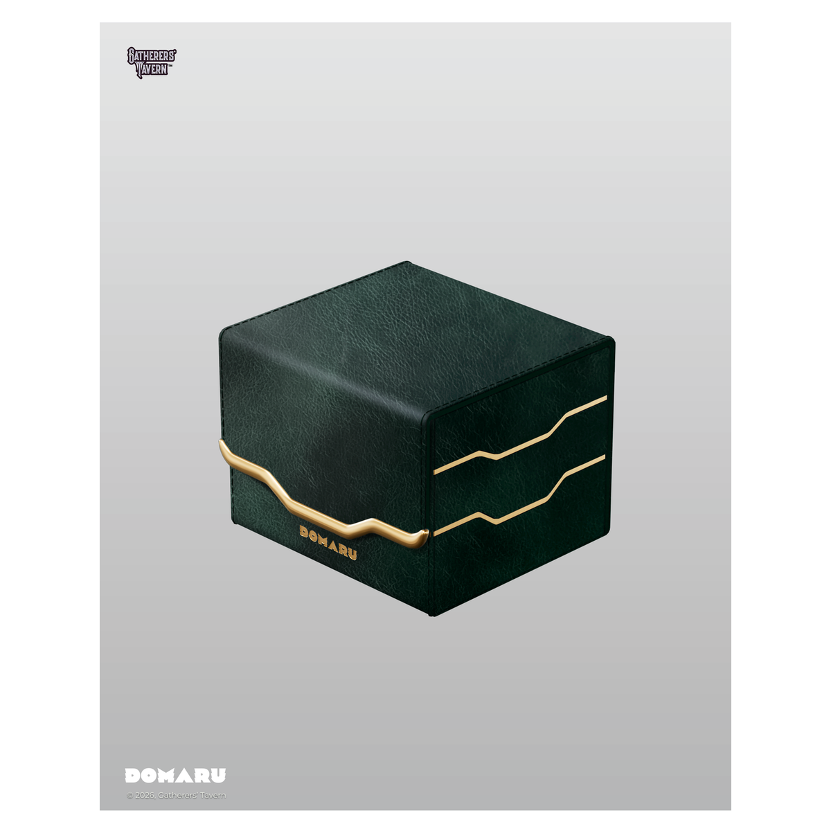 DOMARU Armory Horizon 100+ deck box with textured exterior, metallic accents, and magnetic closure - Wildwood - imagen 30