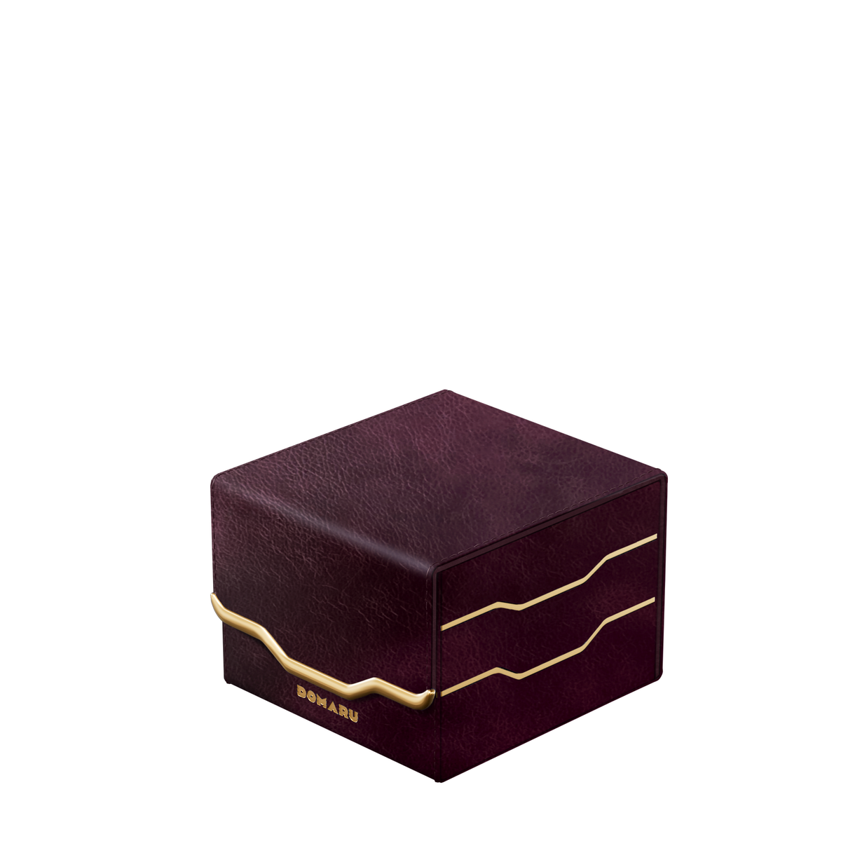 DOMARU Armory Horizon 133+ deck box in Alabaster with refined metallic detailing and magnetic closure - Ember - imagen 10