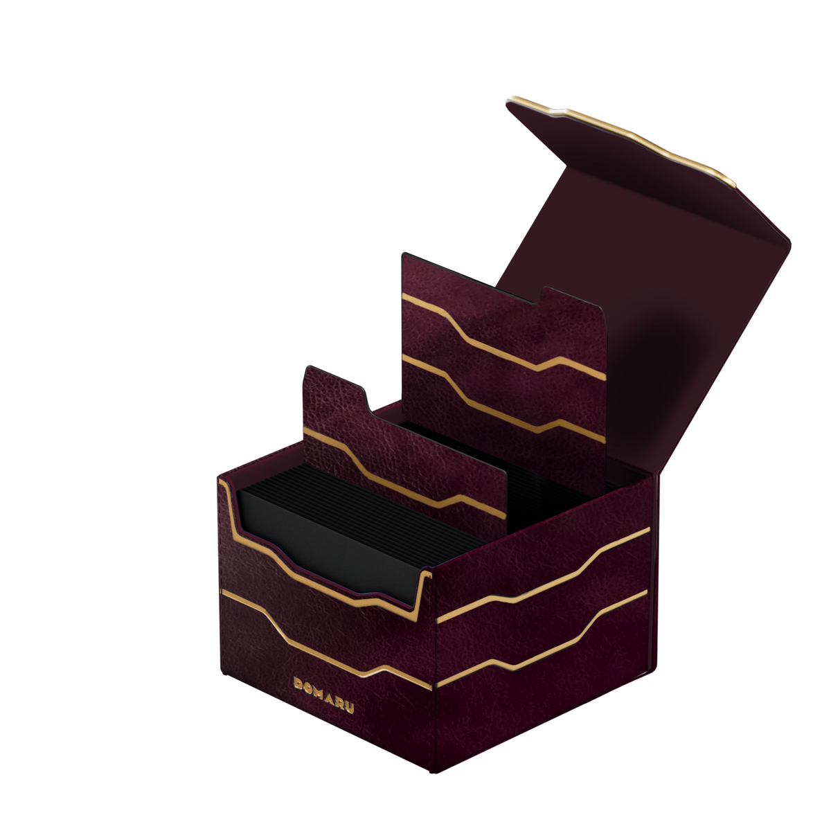 DOMARU Armory Horizon 133+ deck box in Alabaster with refined metallic detailing and magnetic closure - Ember - imagen 11