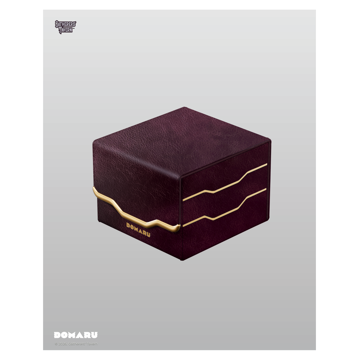 DOMARU Armory Horizon 133+ deck box in Alabaster with refined metallic detailing and magnetic closure - Ember - imagen 12