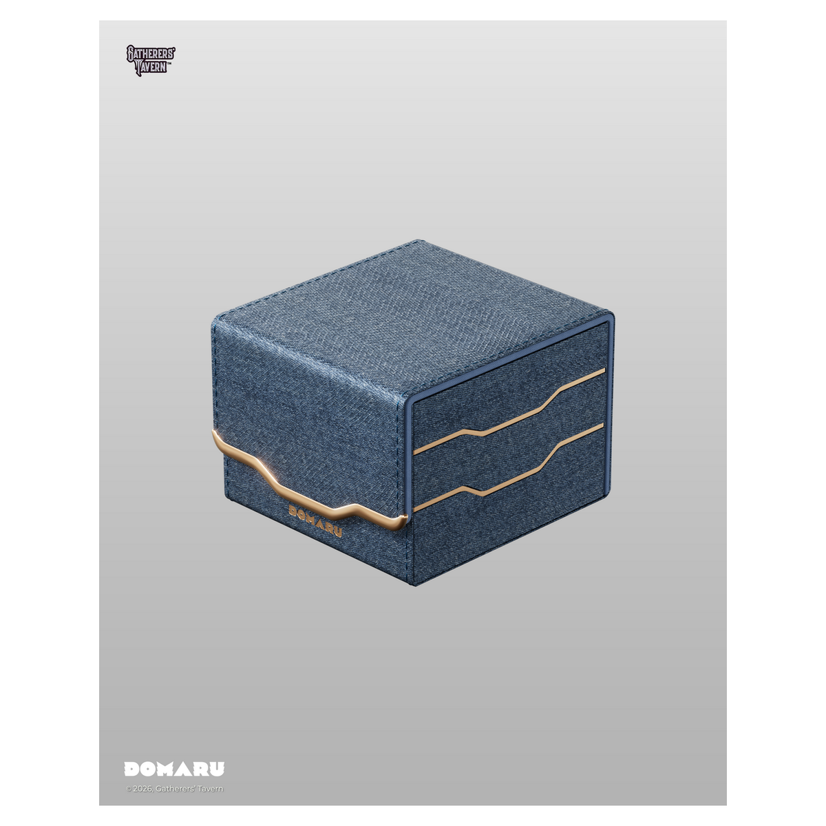 DOMARU Armory Horizon 133+ deck box in Alabaster with refined metallic detailing and magnetic closure - Lazulite - imagen 16