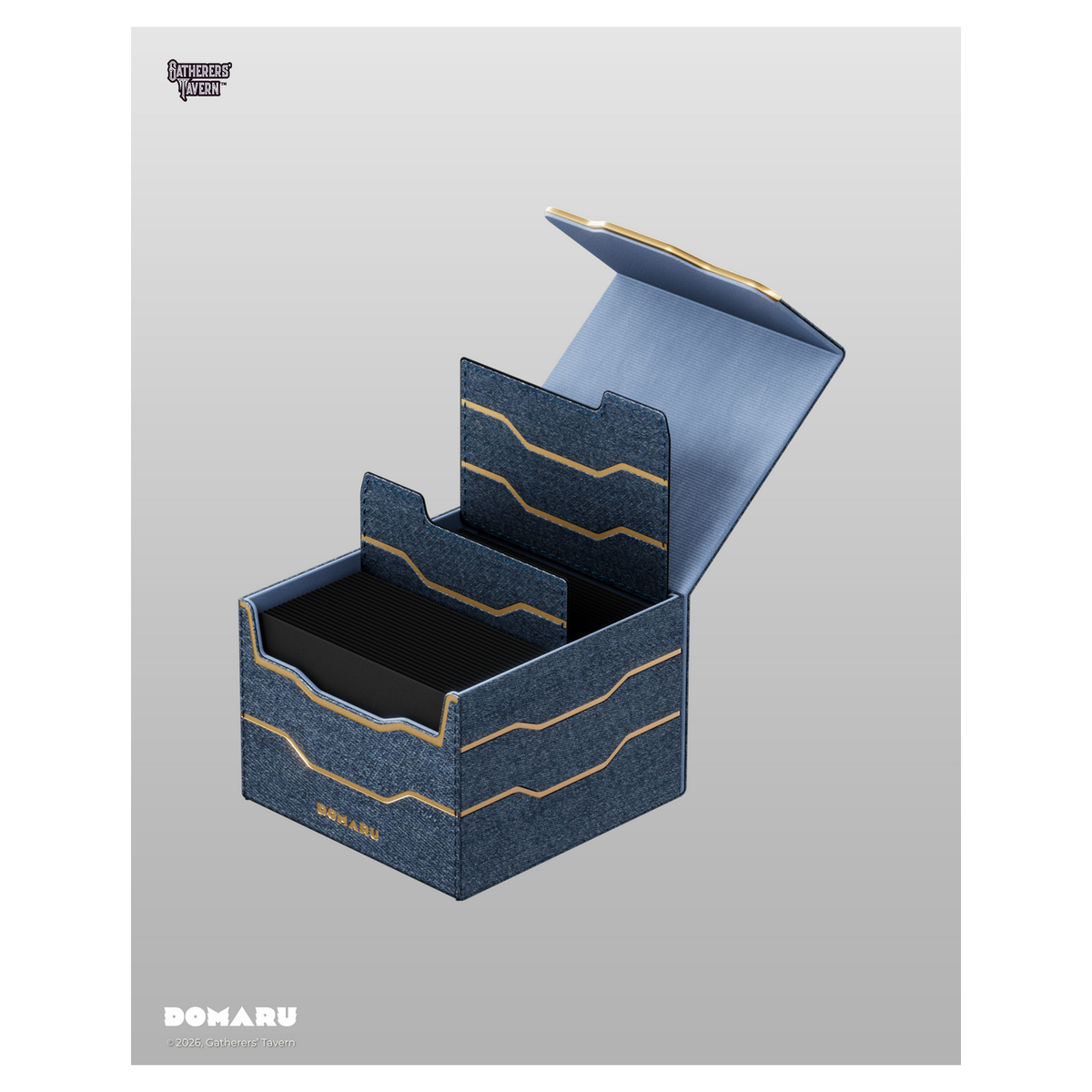 DOMARU Armory Horizon 133+ deck box in Alabaster with refined metallic detailing and magnetic closure - Lazulite - imagen 17