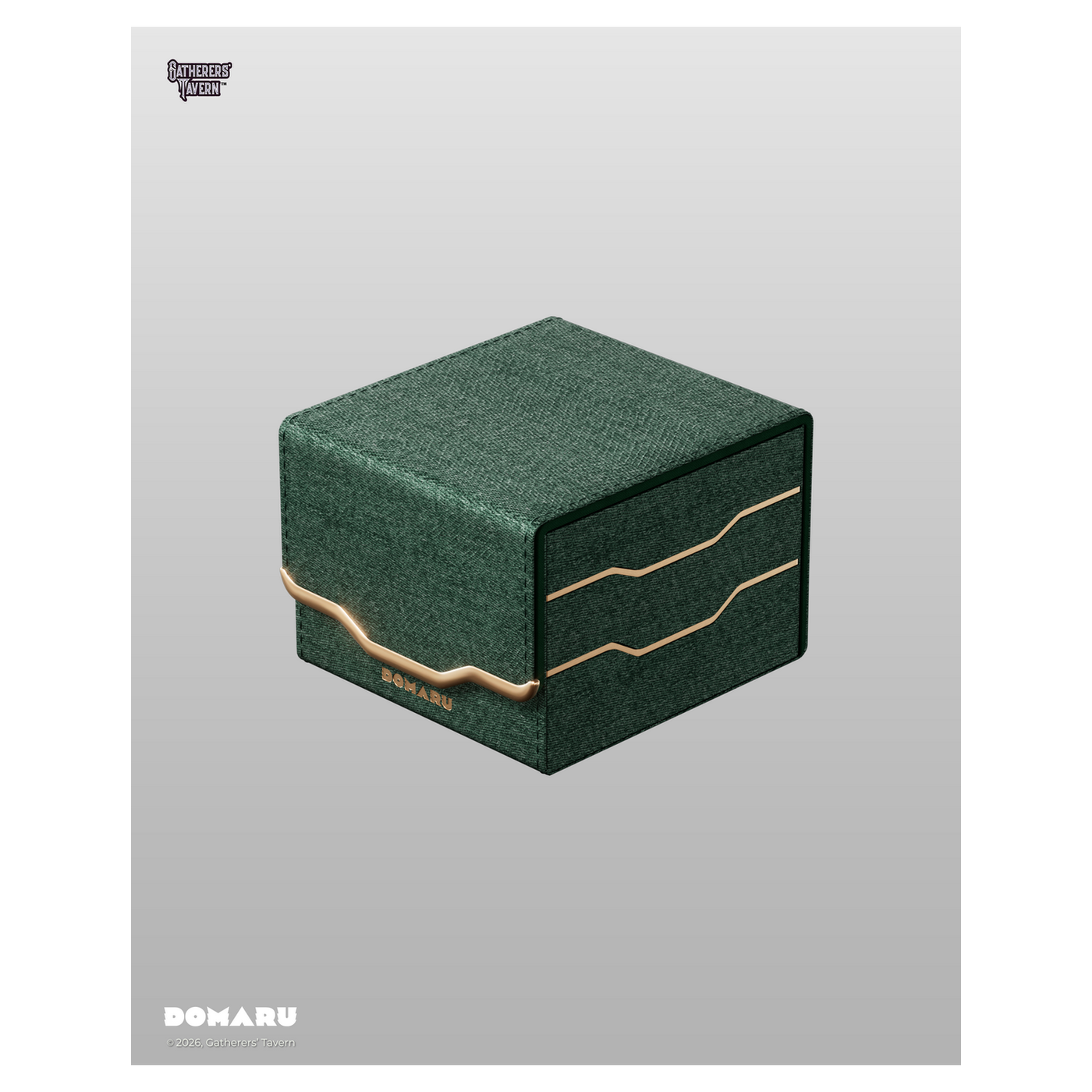 DOMARU Armory Horizon 133+ deck box in Alabaster with refined metallic detailing and magnetic closure - Malachite - imagen 19