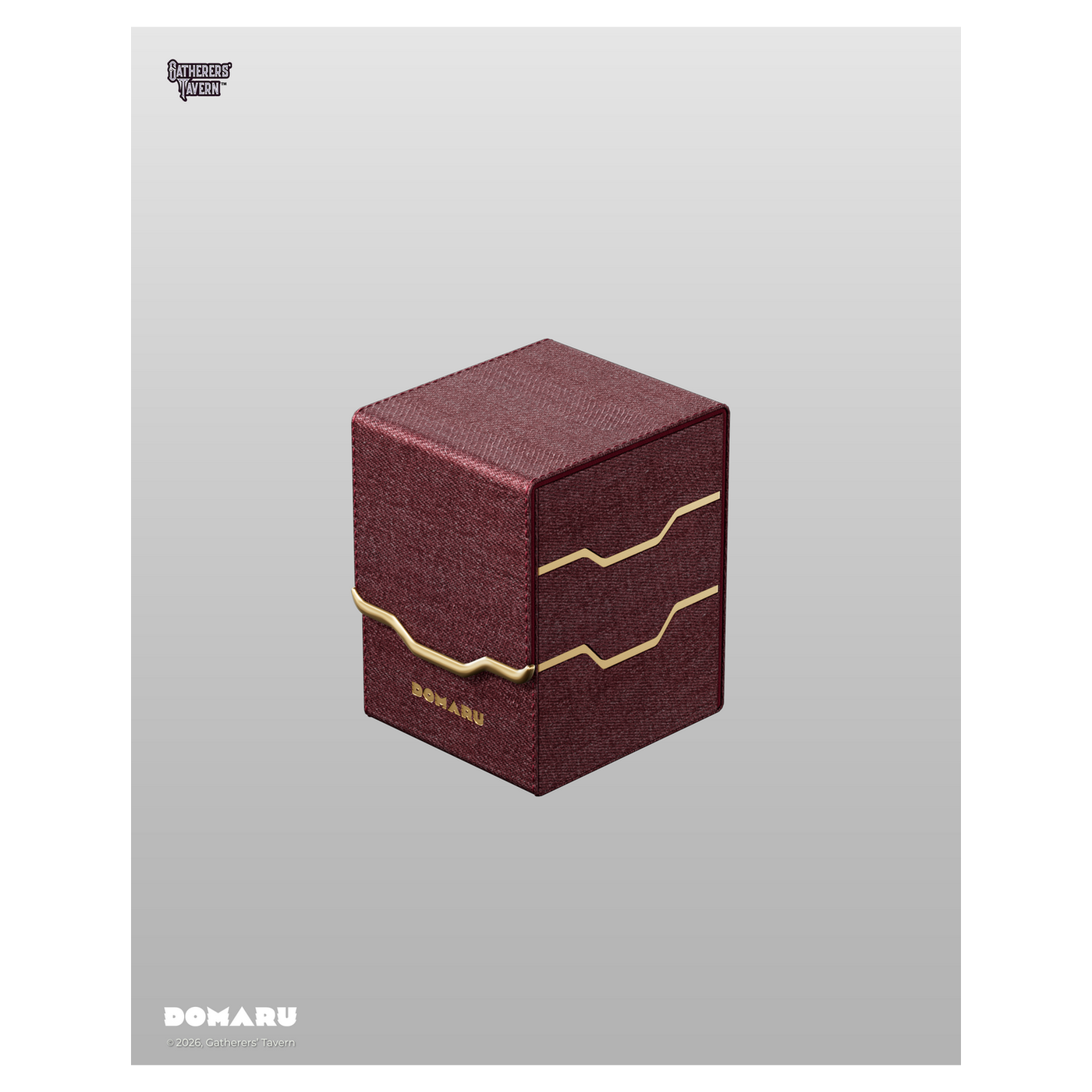 DOMARU Armory Vertex 100+ deck box with magnetic closures and leather dividers - Carnelian - imagen 4