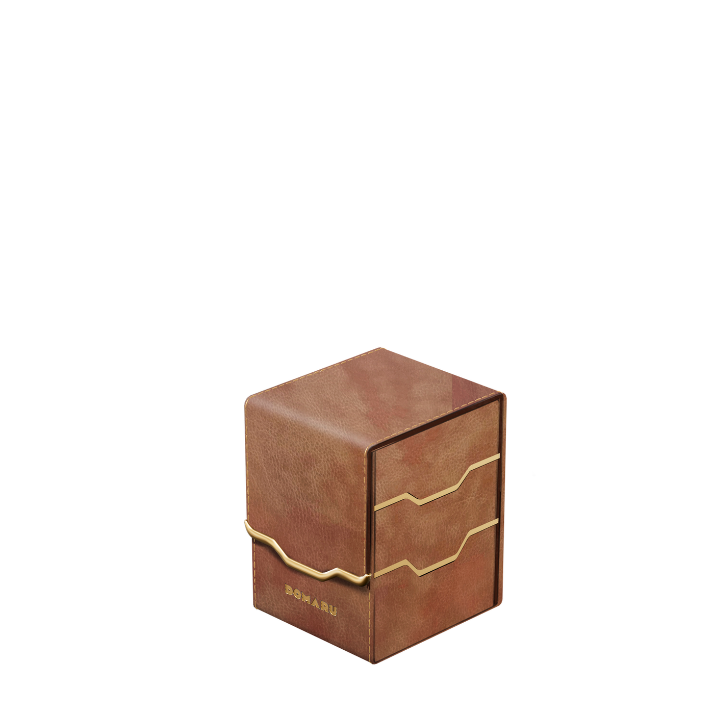 DOMARU Armory Vertex 100+ deck box with magnetic closures and leather dividers - Chestnut - imagen 7
