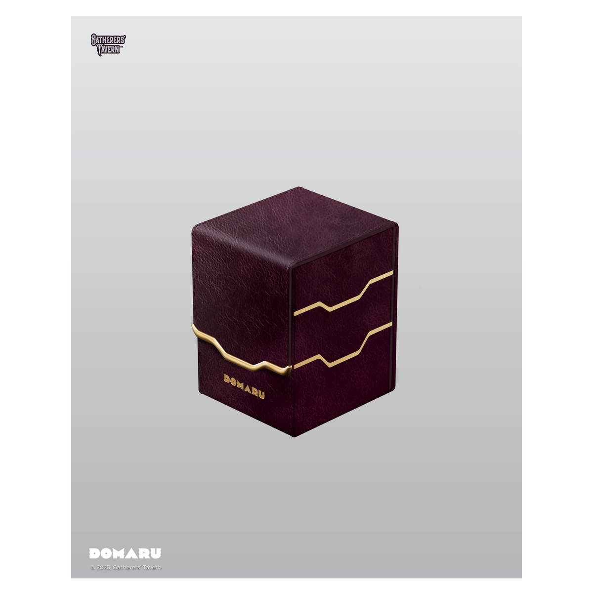 DOMARU Armory Vertex 100+ deck box with magnetic closures and leather dividers - Ember - imagen 12