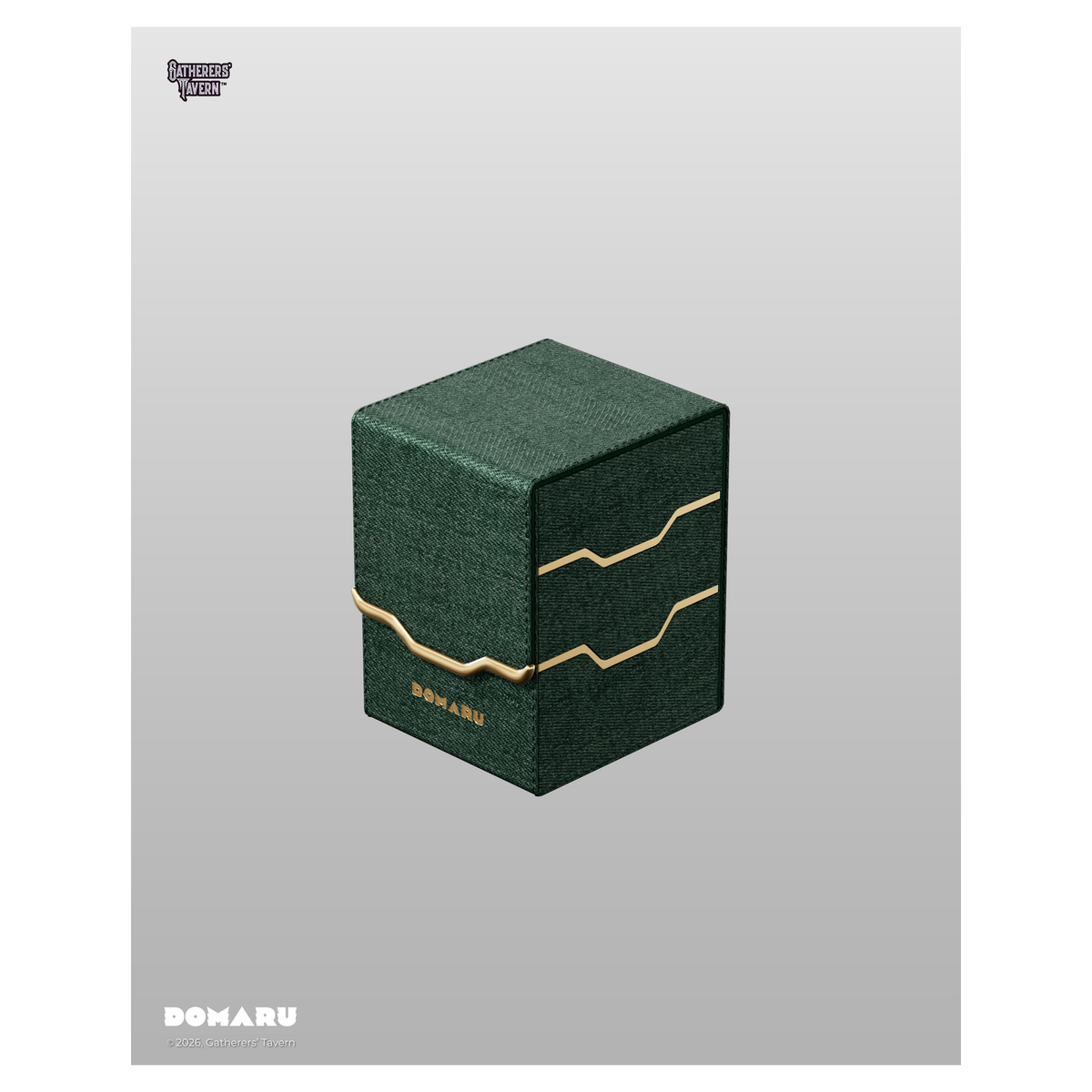 DOMARU Armory Vertex 100+ deck box with magnetic closures and leather dividers - Malachite - imagen 19